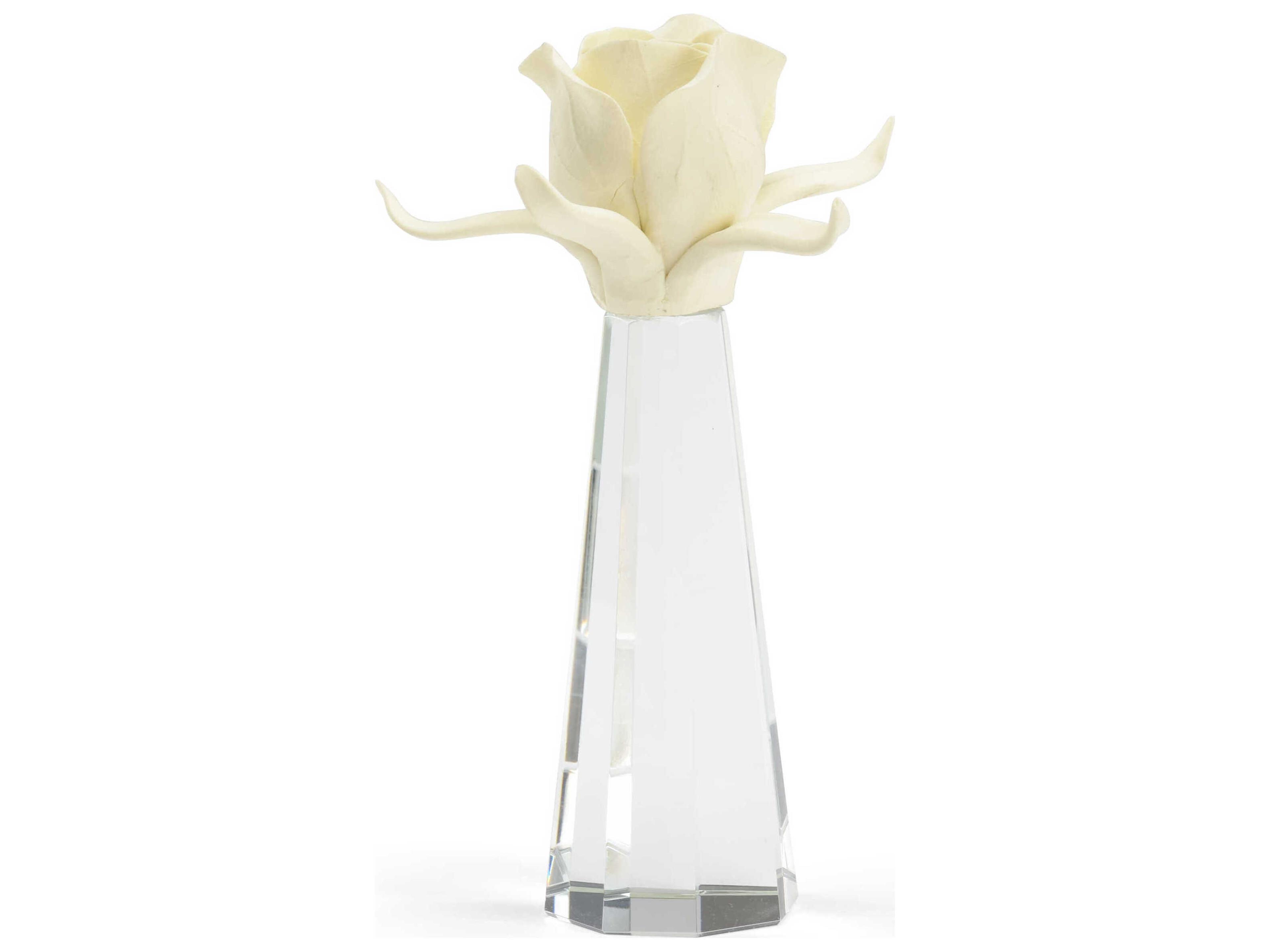 Small Rose On Stand - Cream