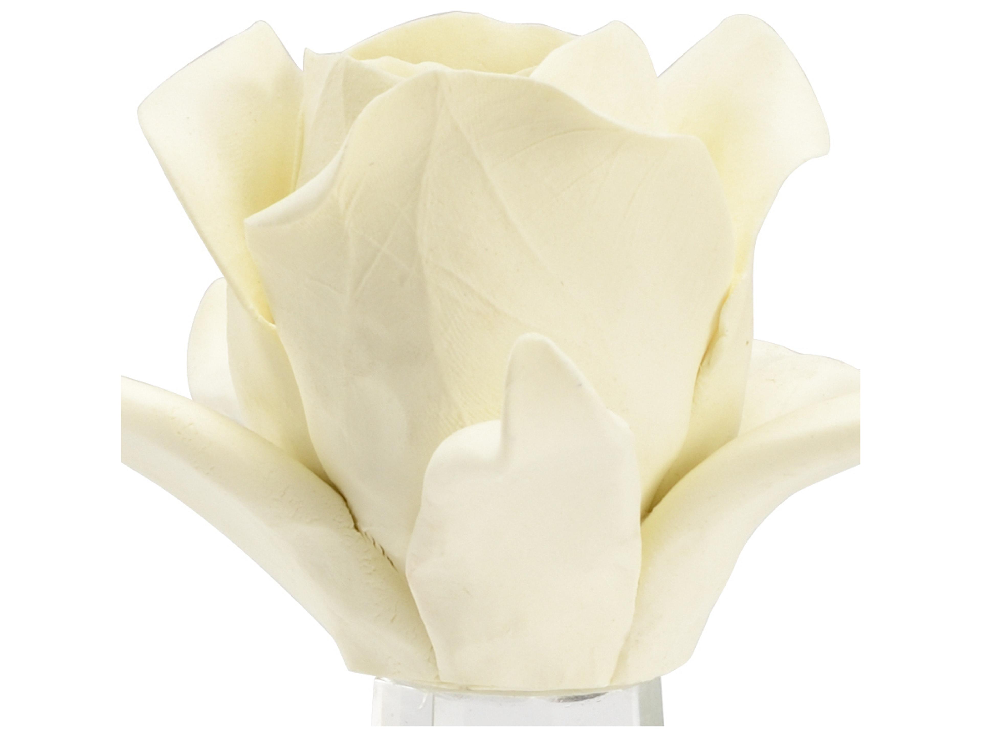 Chelsea House Large Rose On Stand - Cream