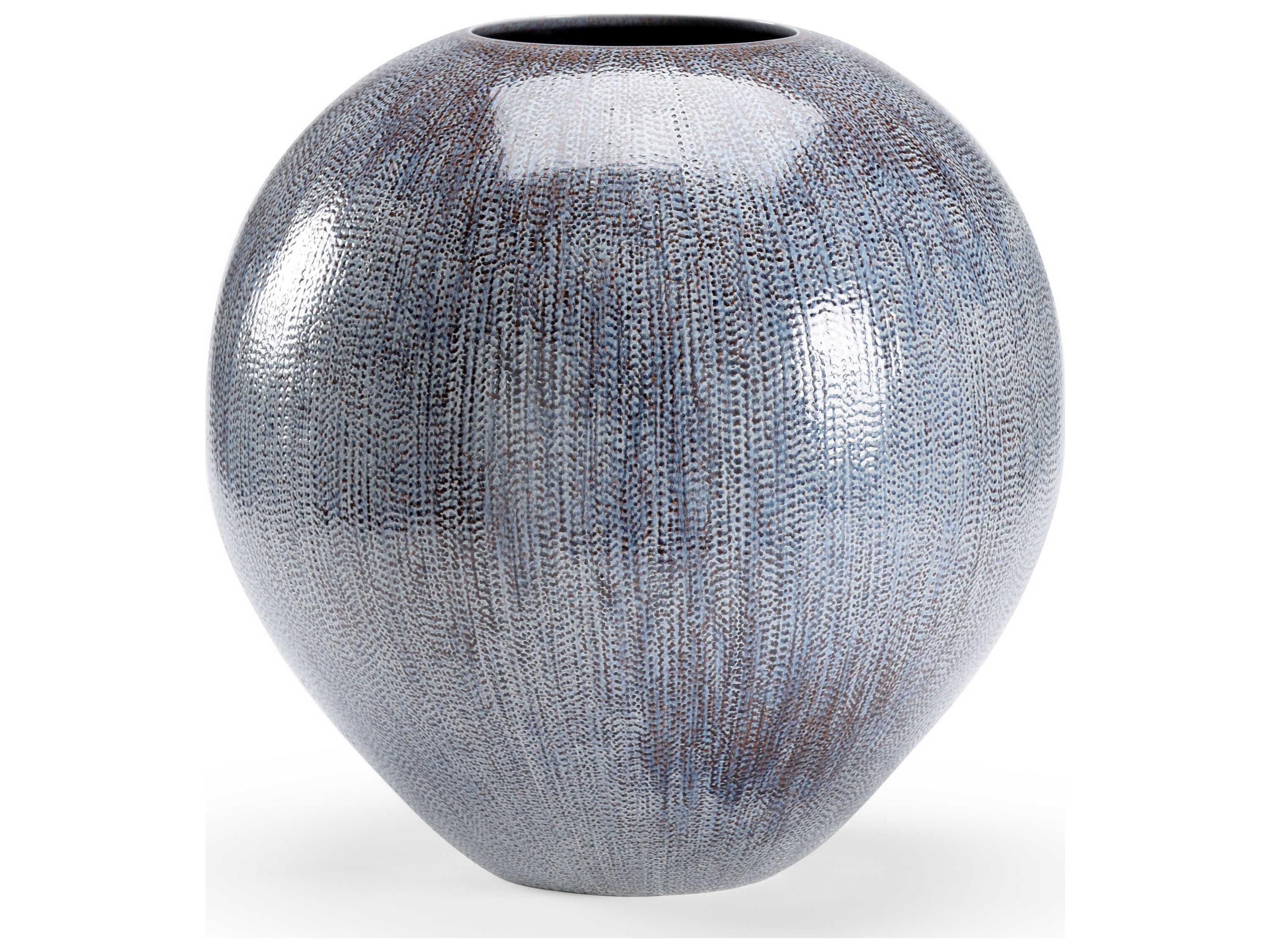 Chelsea House Round Granger Vase - Blue