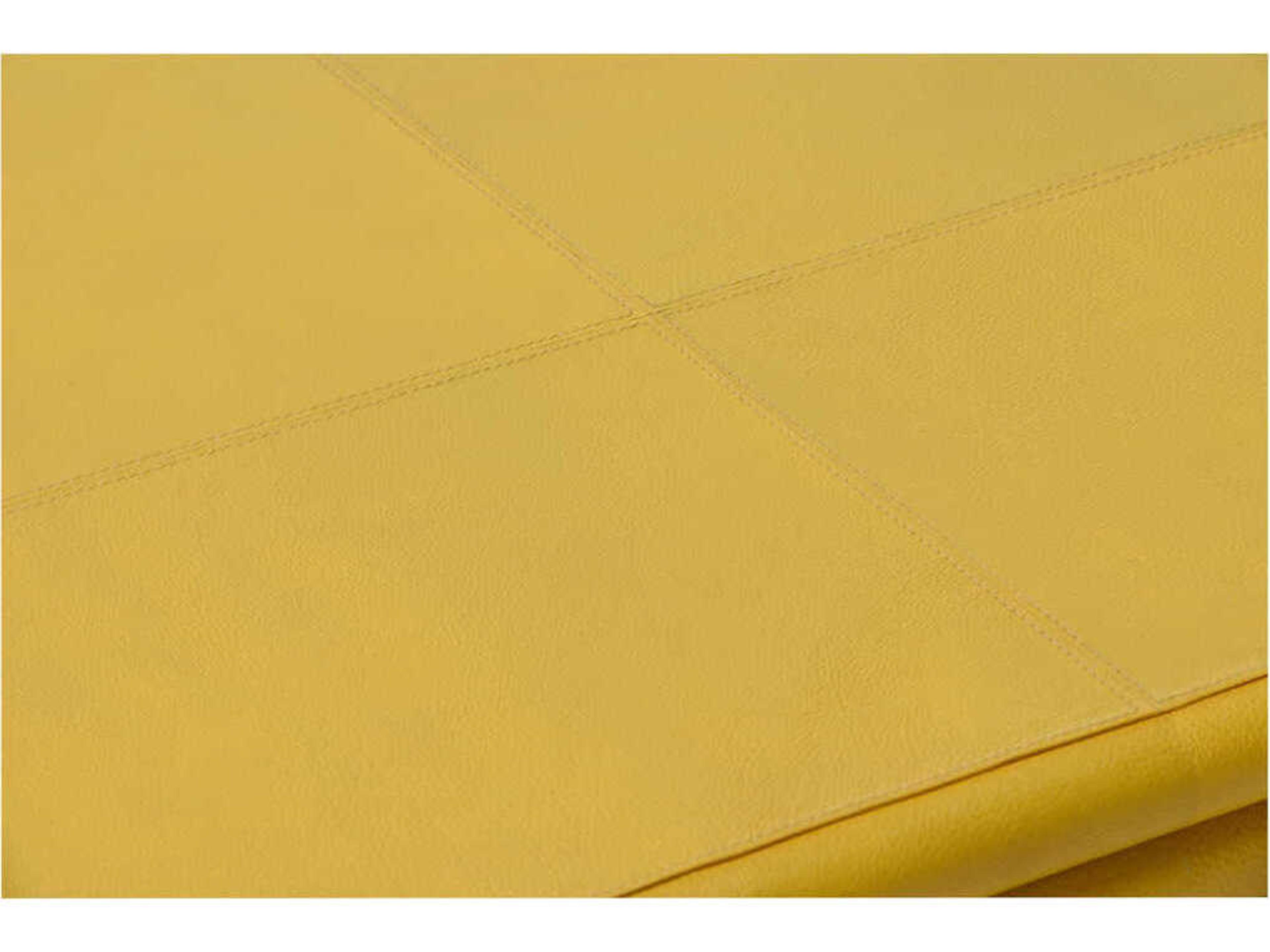 Chelsea House Coulter Rectangular Leather Mustard Coffee Table