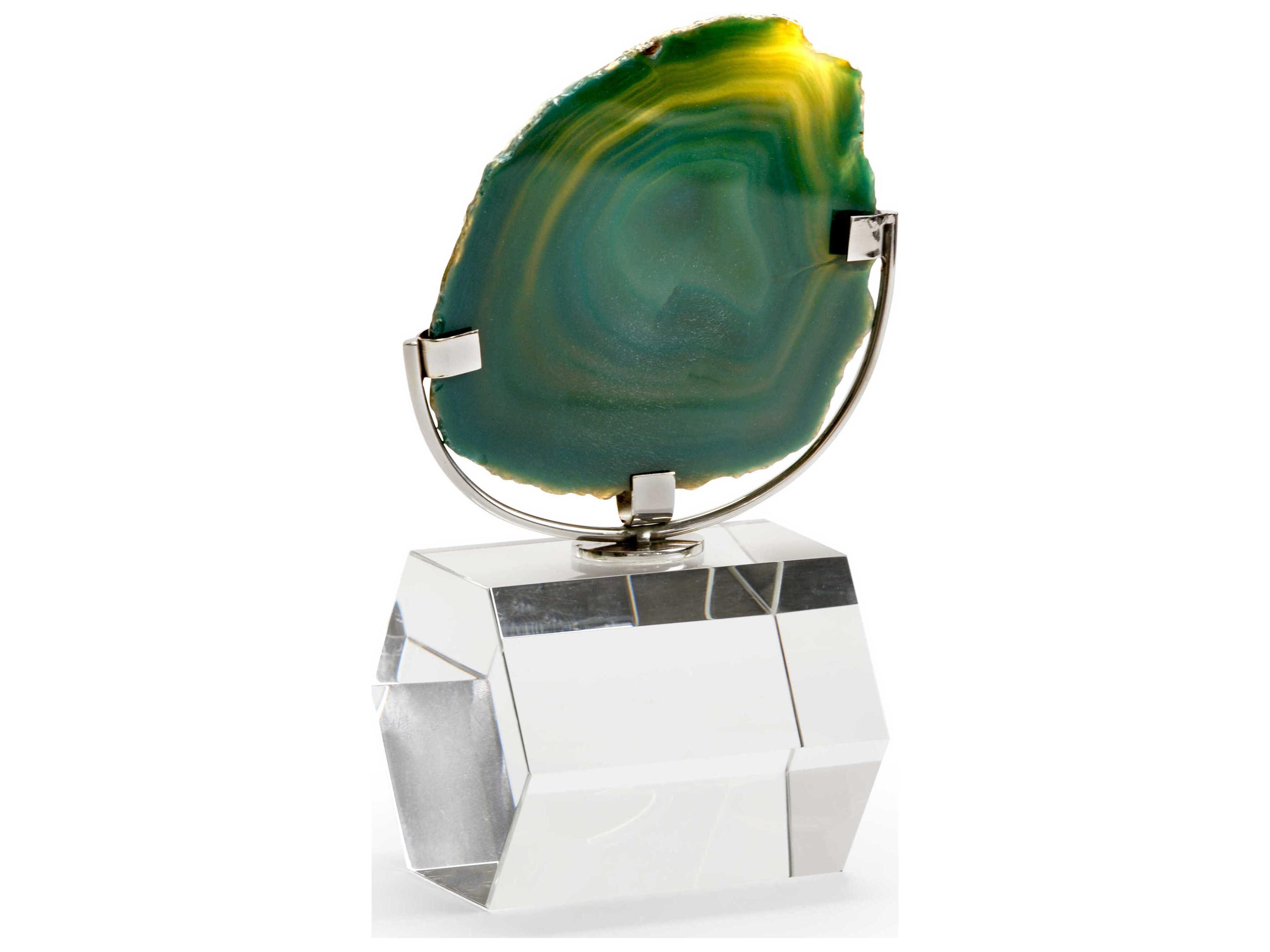 Small Agate On Stand - Green