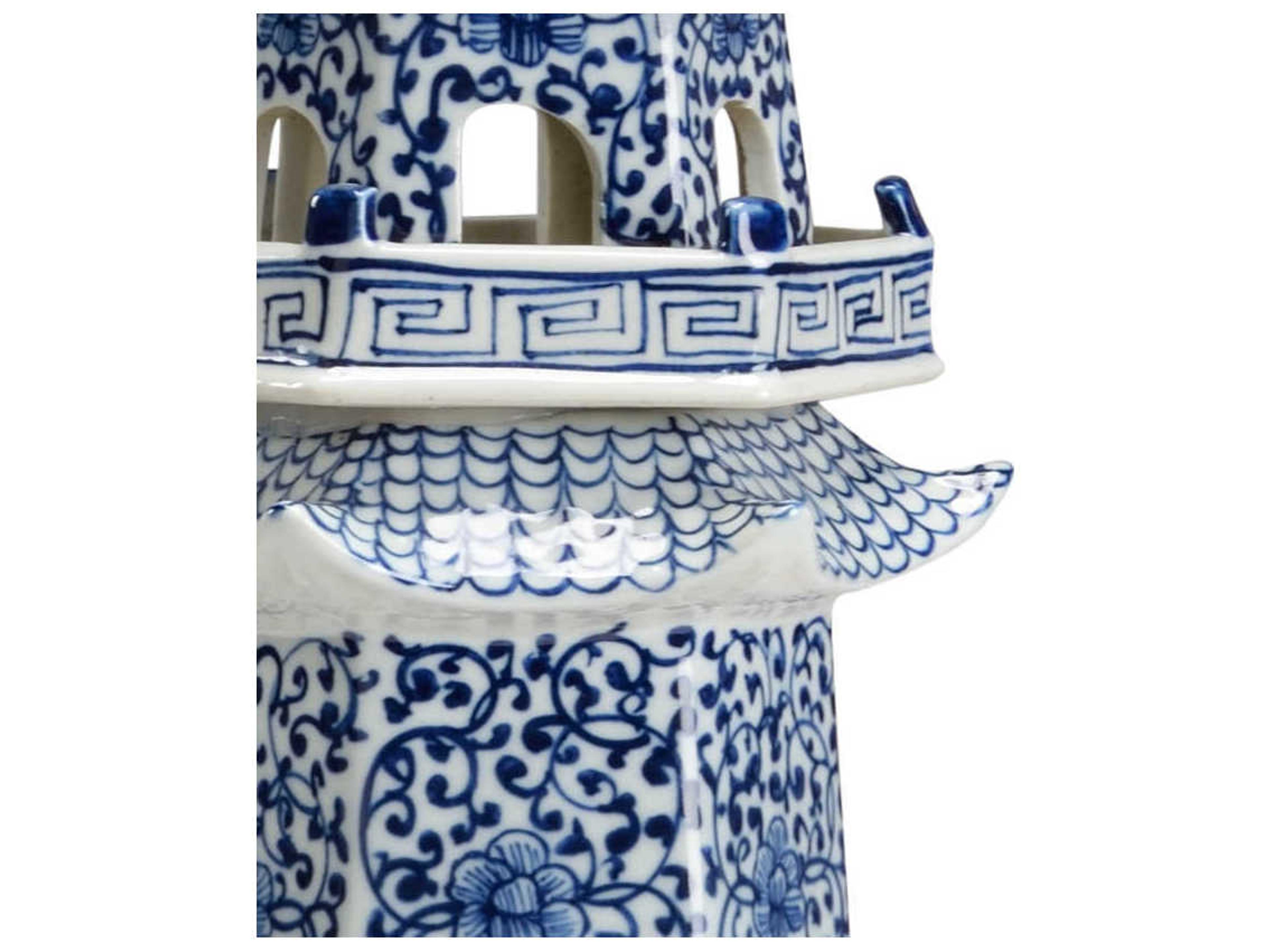 Chelsea House Cobalt / Off White Glaze 11" Sculpture