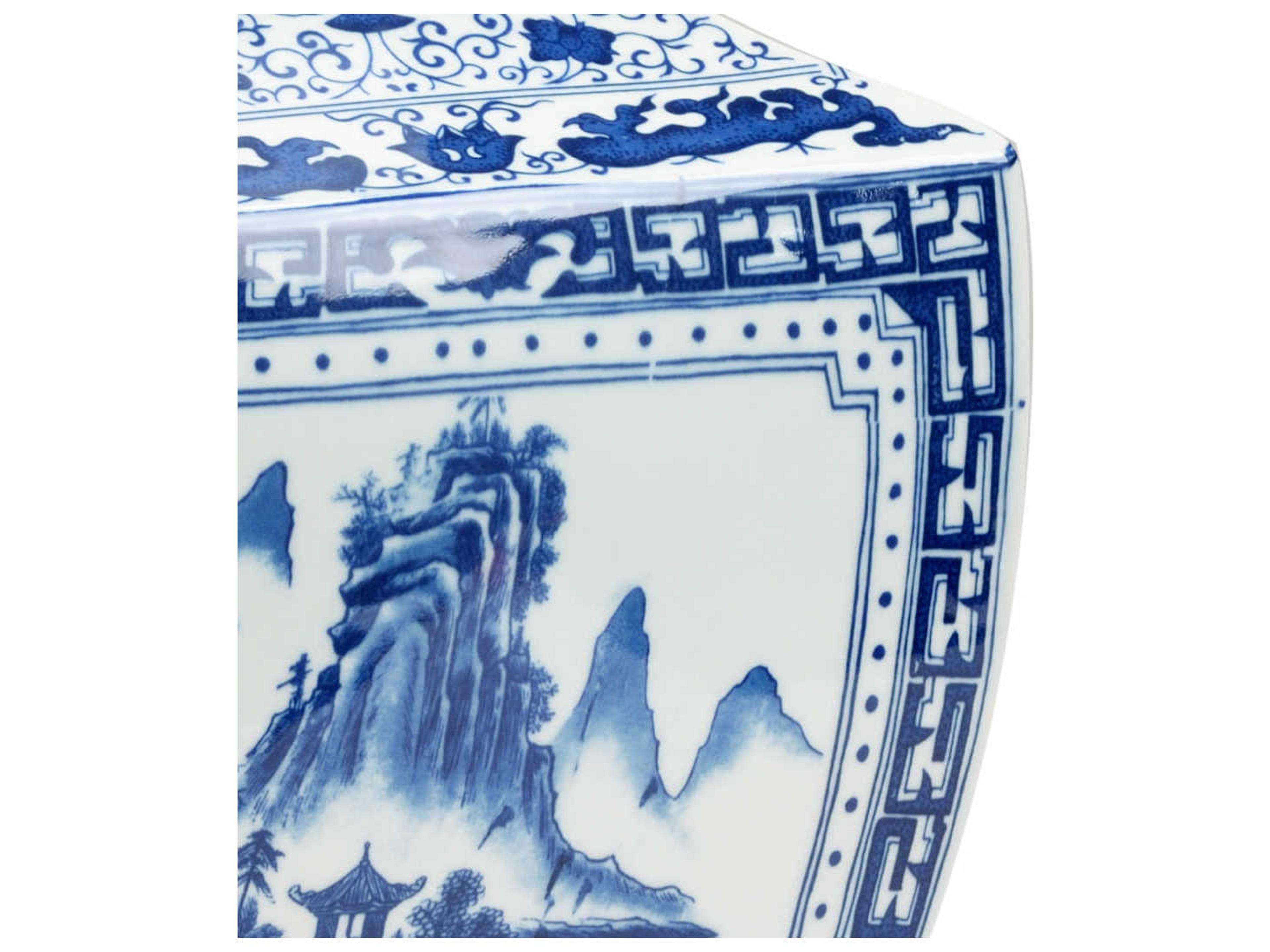 Chelsea House Blue / White Glaze 8" Vase