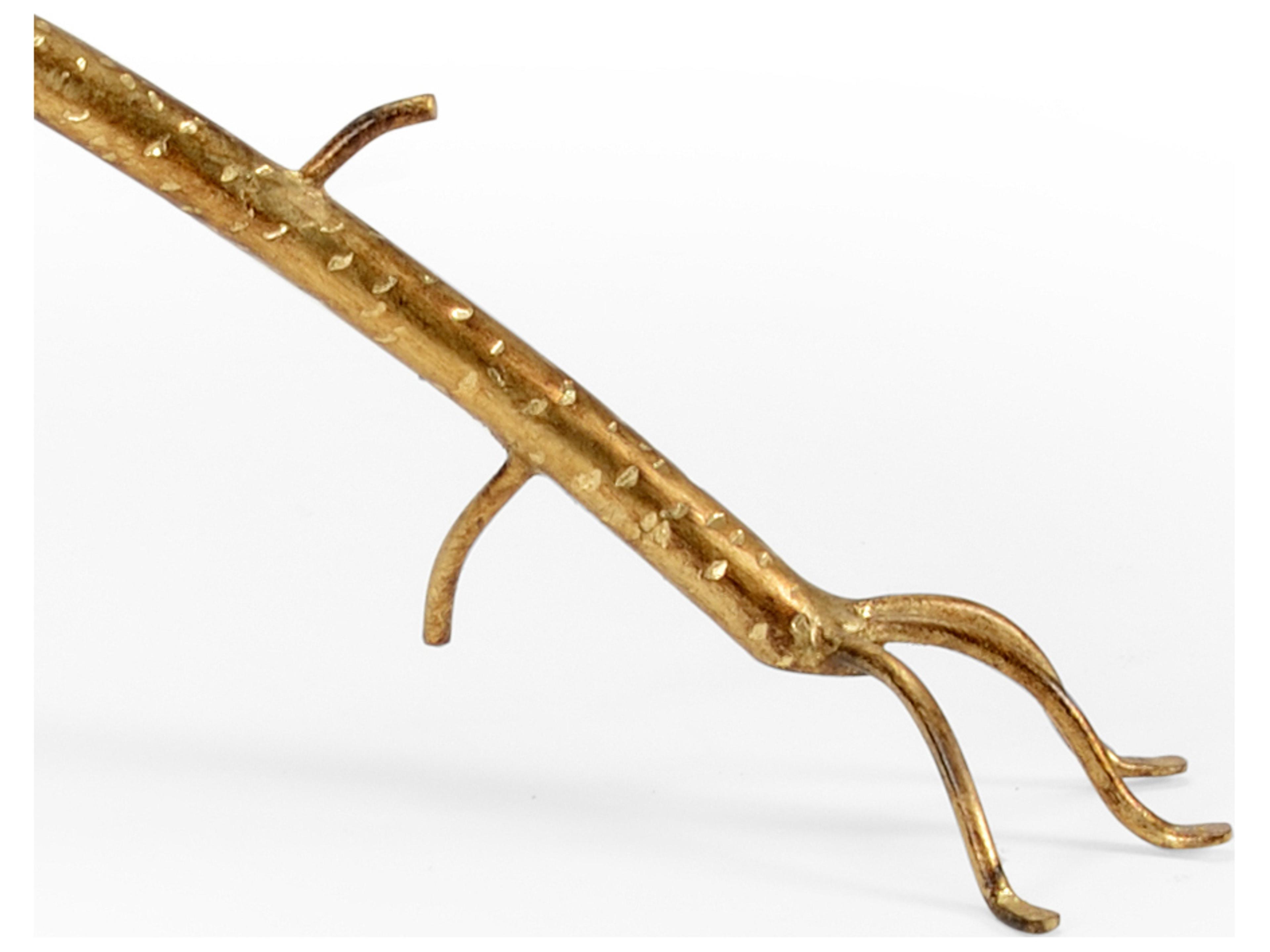 Chelsea House Gold Coral Round Glass Coffee Table