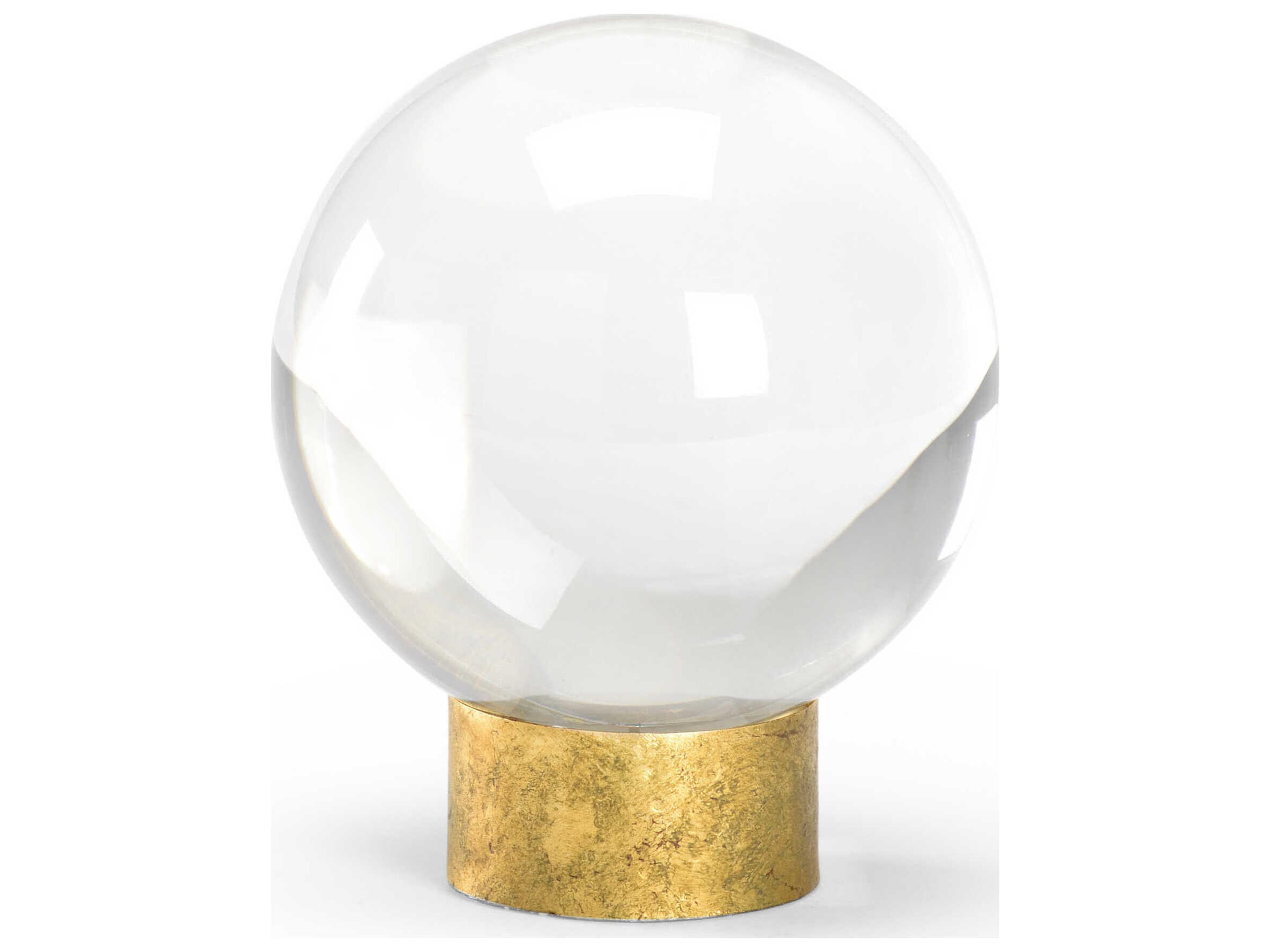 Claire Bell Crystal Ball On Stand - Gold