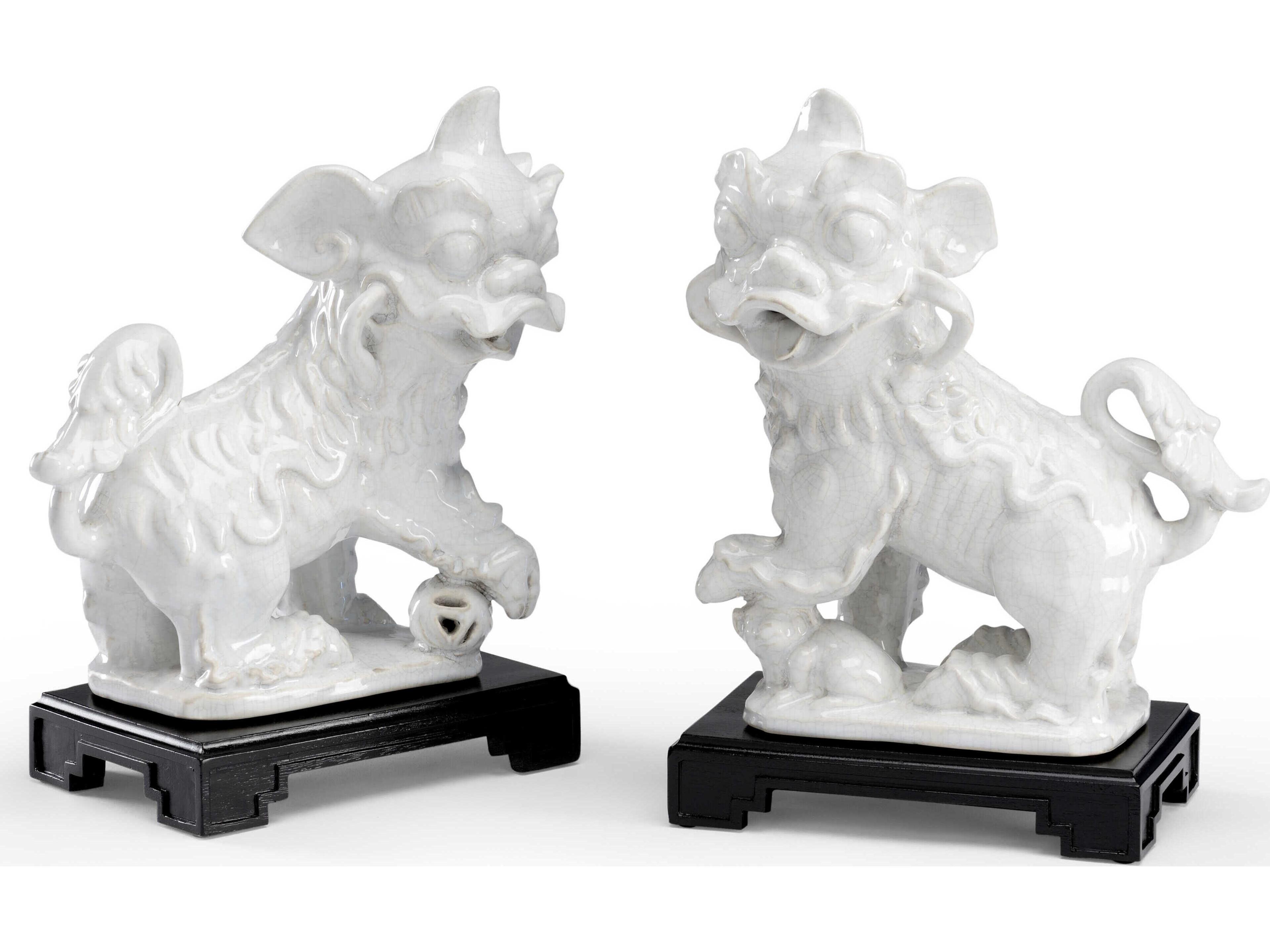 Chelsea House Bradshaw Orrell White Chinese Dogs
