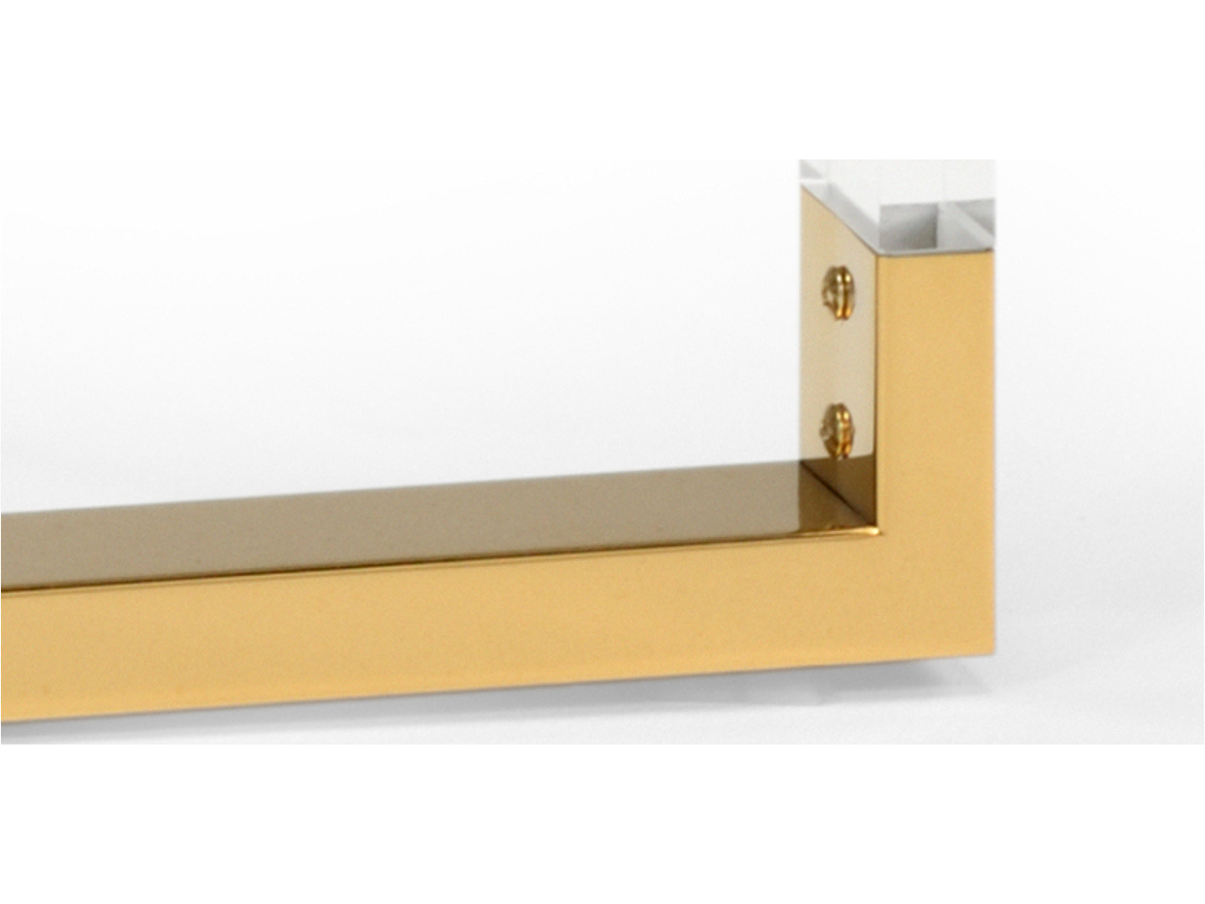 Chelsea House Moravian Round Glass Clear Gold Side Table (Sm)