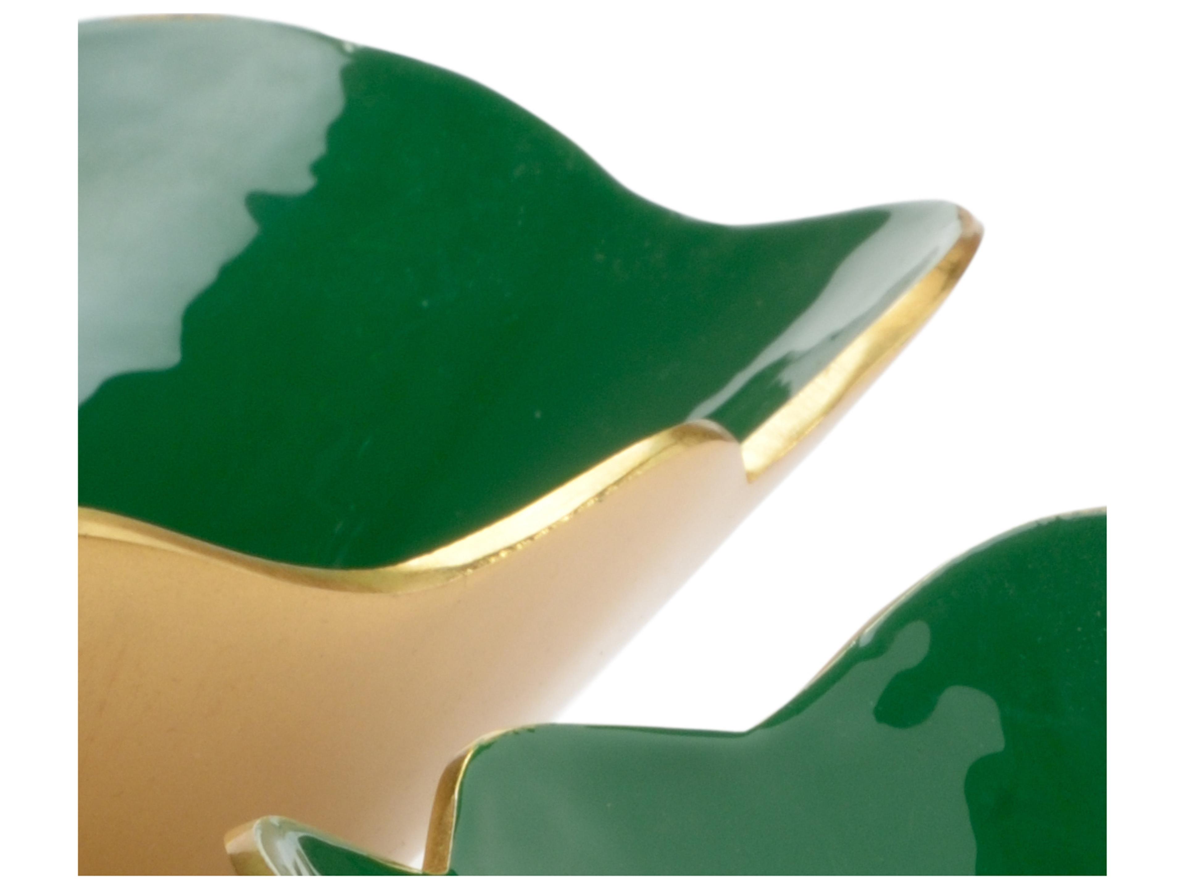 Chelsea House Emerald Enameled Bowls