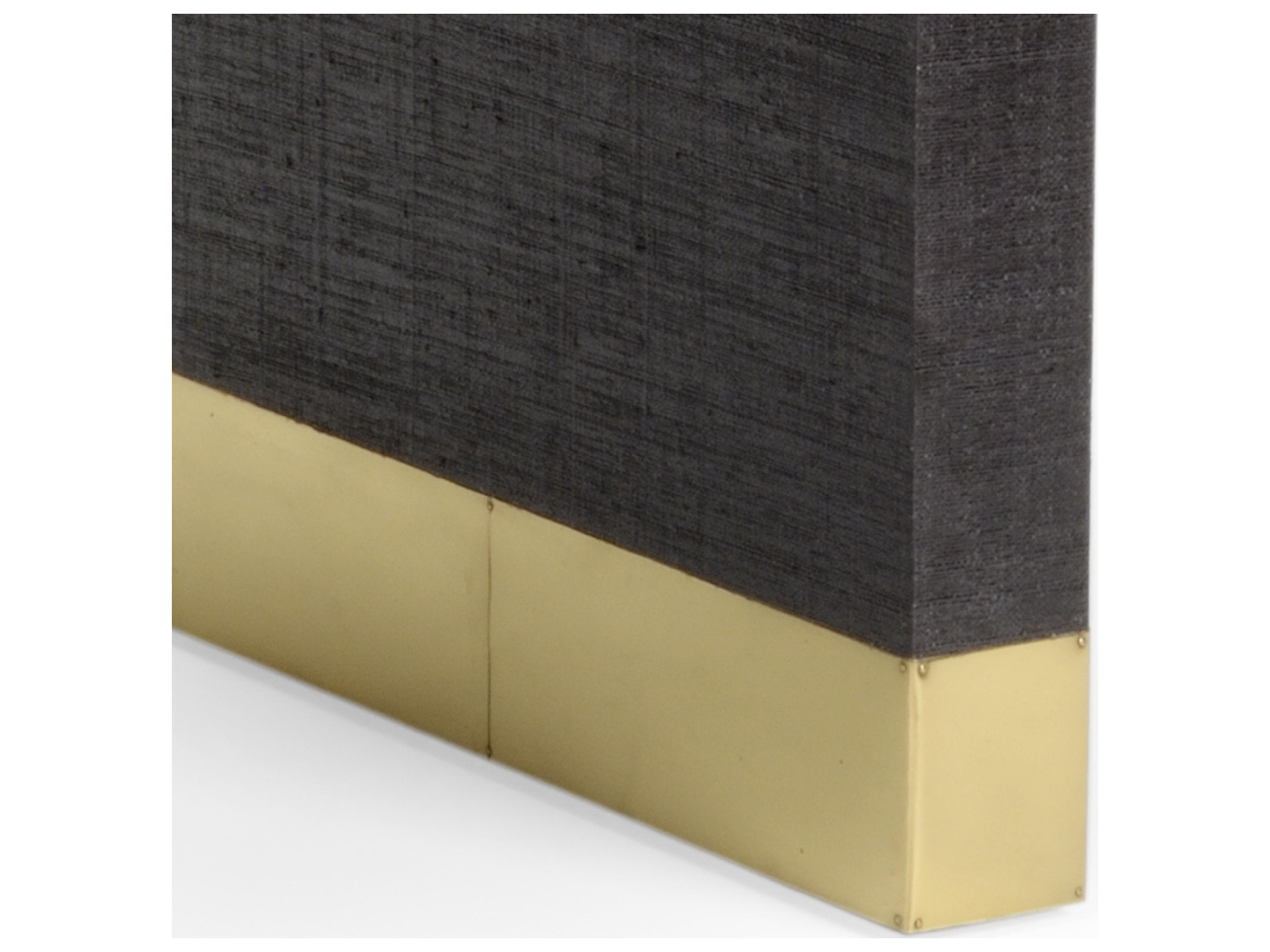 Chelsea House Jamie Merida Waterfall Rectangular Fabric Black Gold Console -