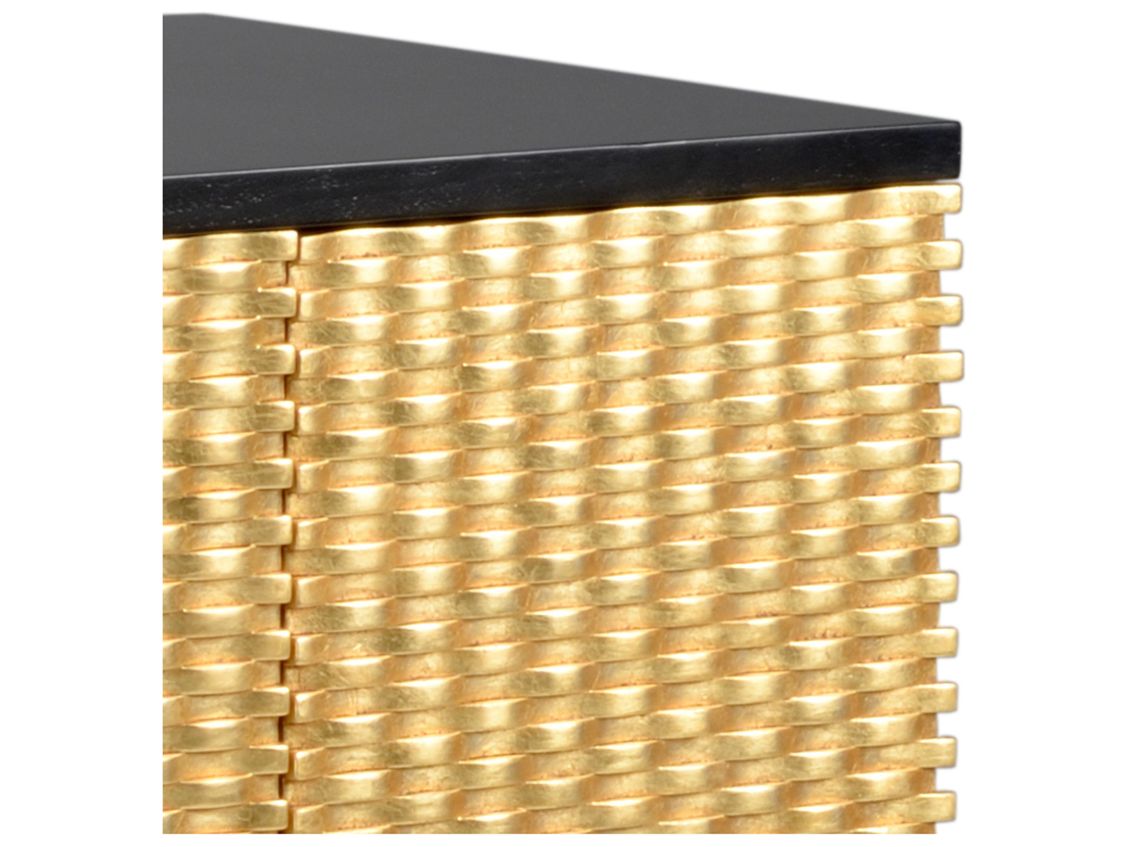 Chelsea House Gold James 84" Solid Wood Black Sideboard