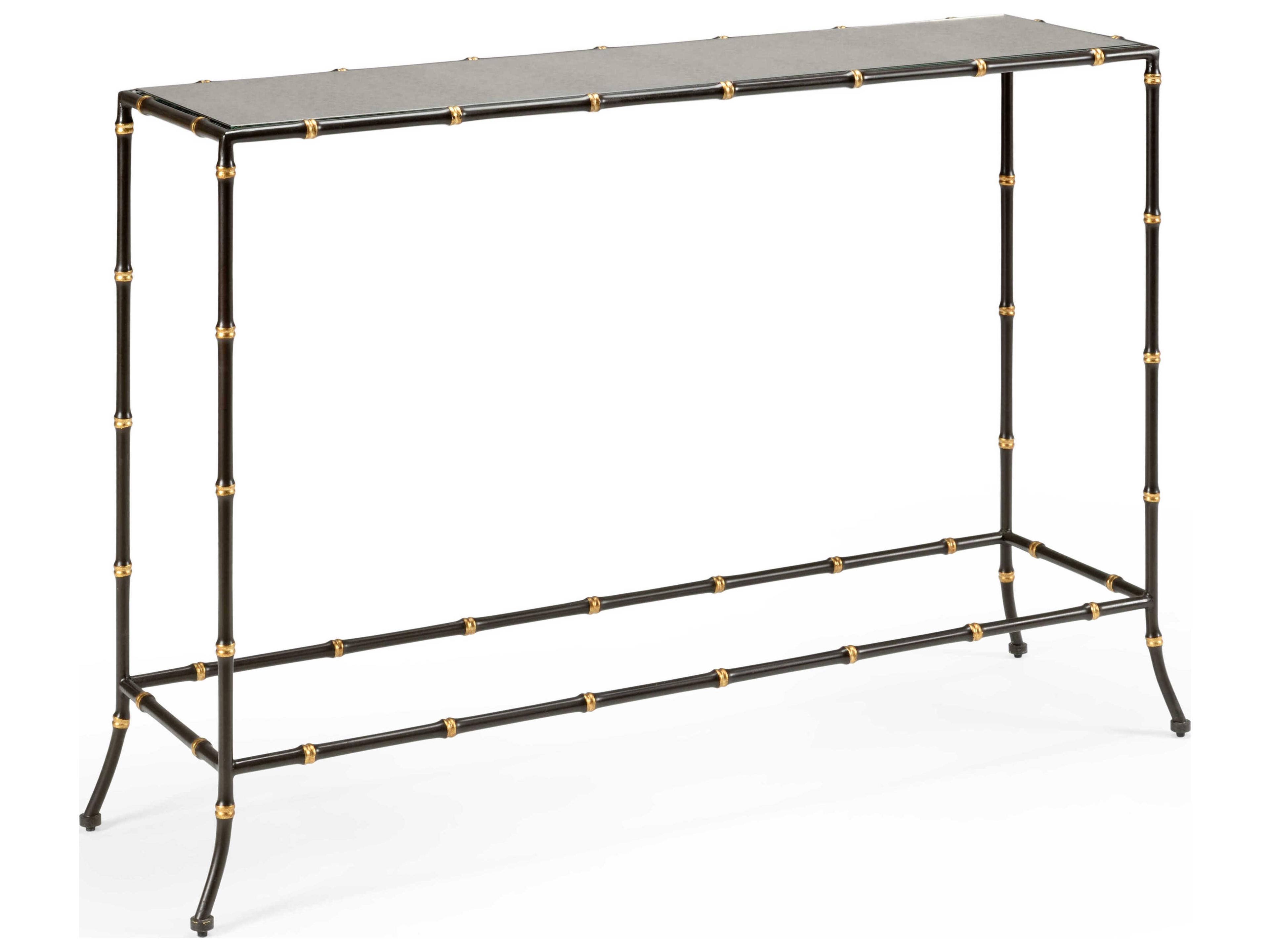 Chelsea House Jamie Merida Saigon Rectangular Mirror Black Gold Console