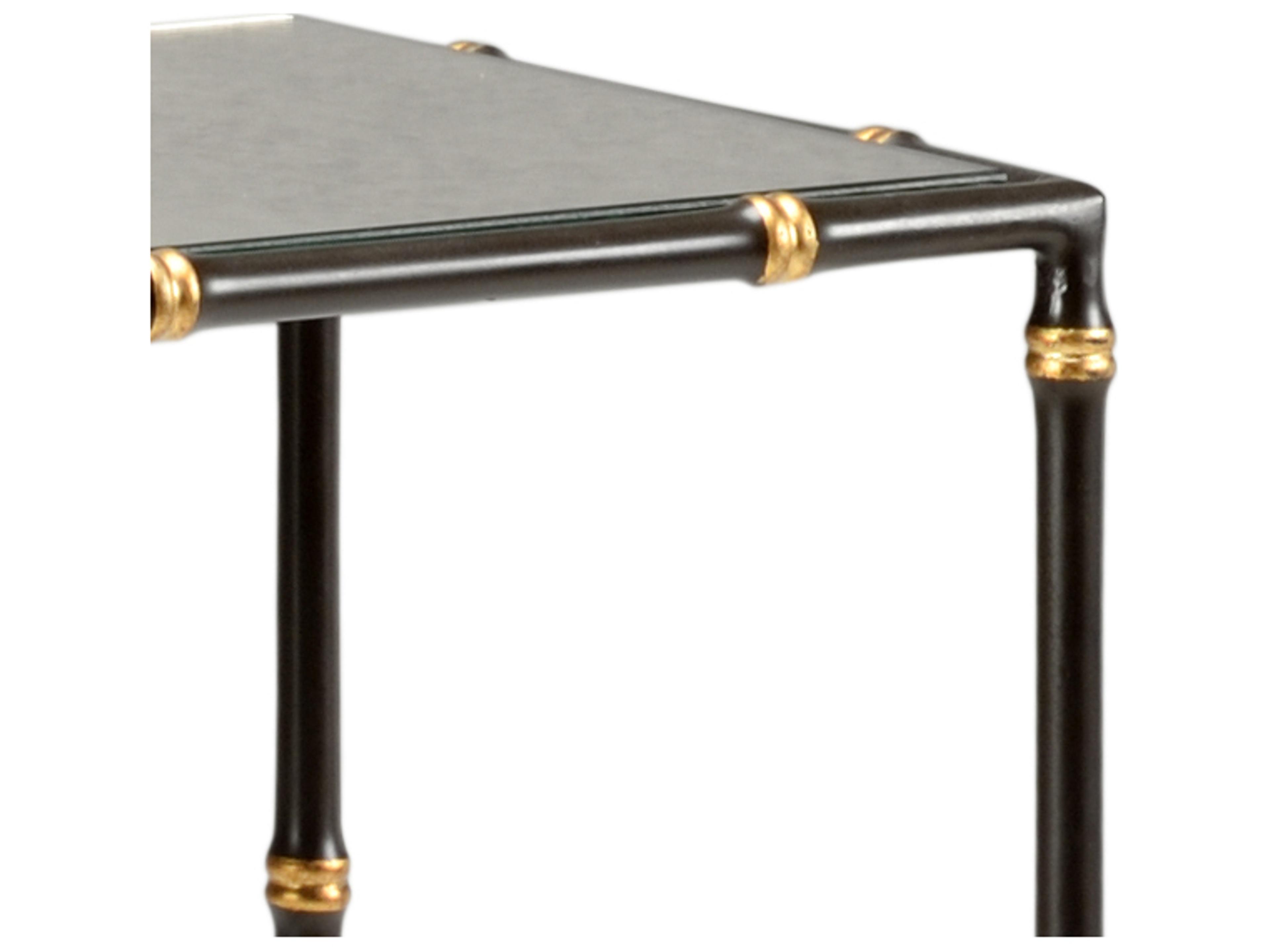 Chelsea House Jamie Merida Saigon Rectangular Mirror Black Gold Console