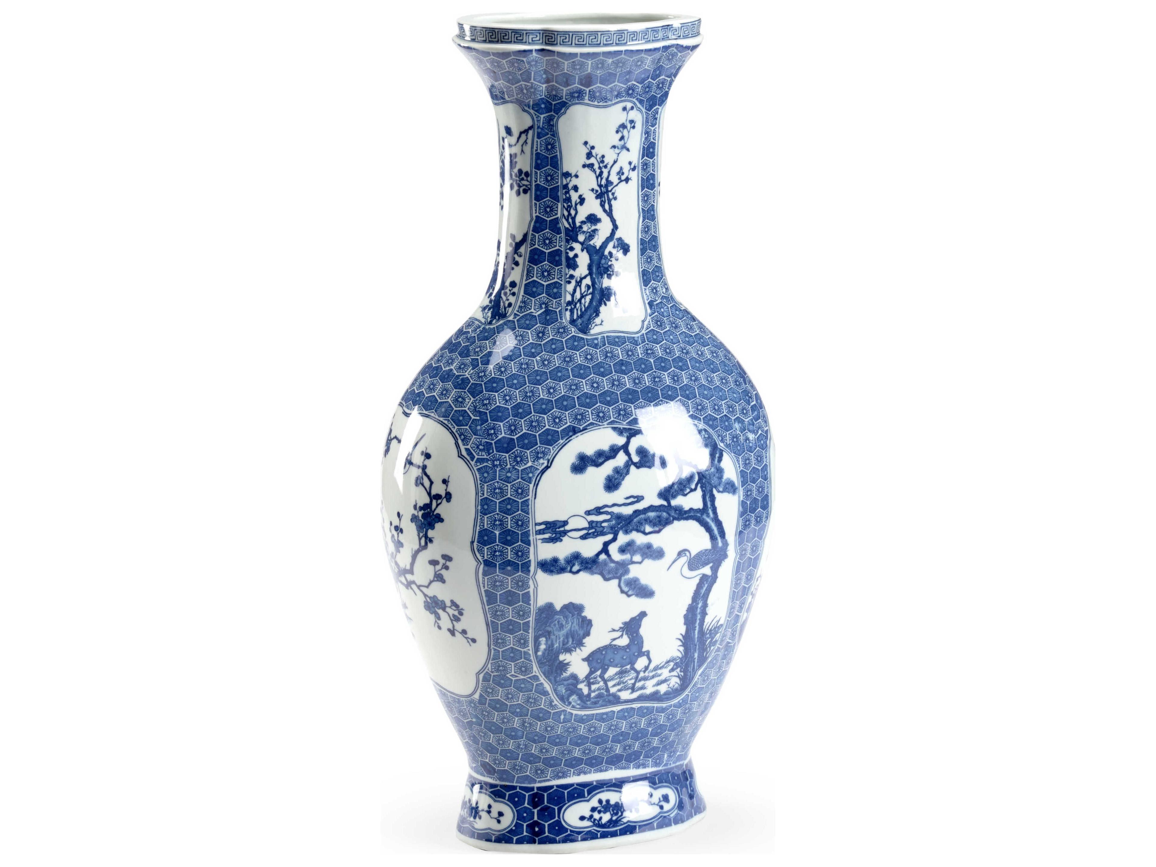 Chelsea House Blue And White Stag Vase