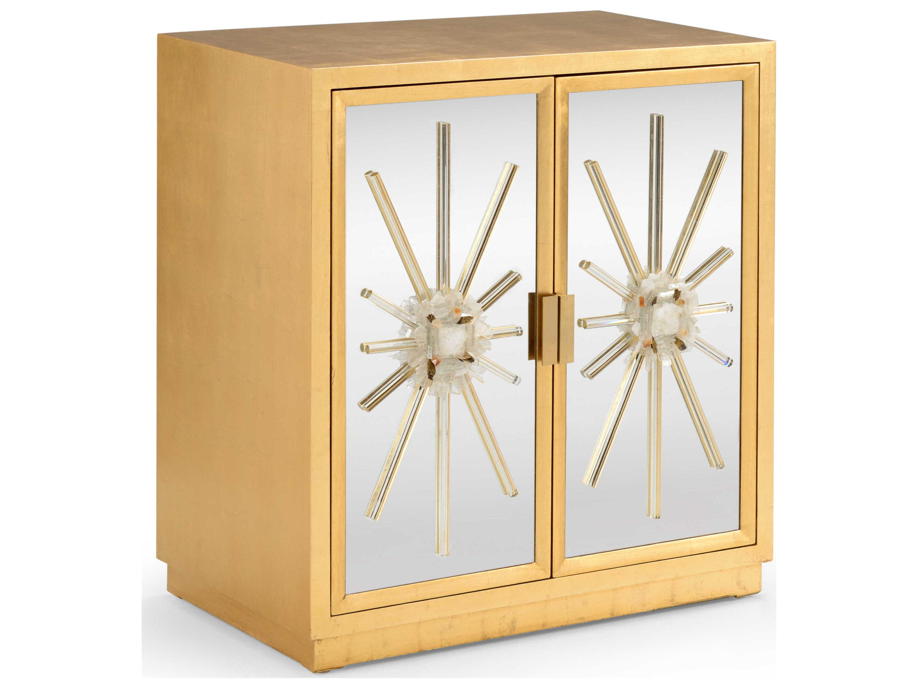 Gold Solid Wood Accent Chest