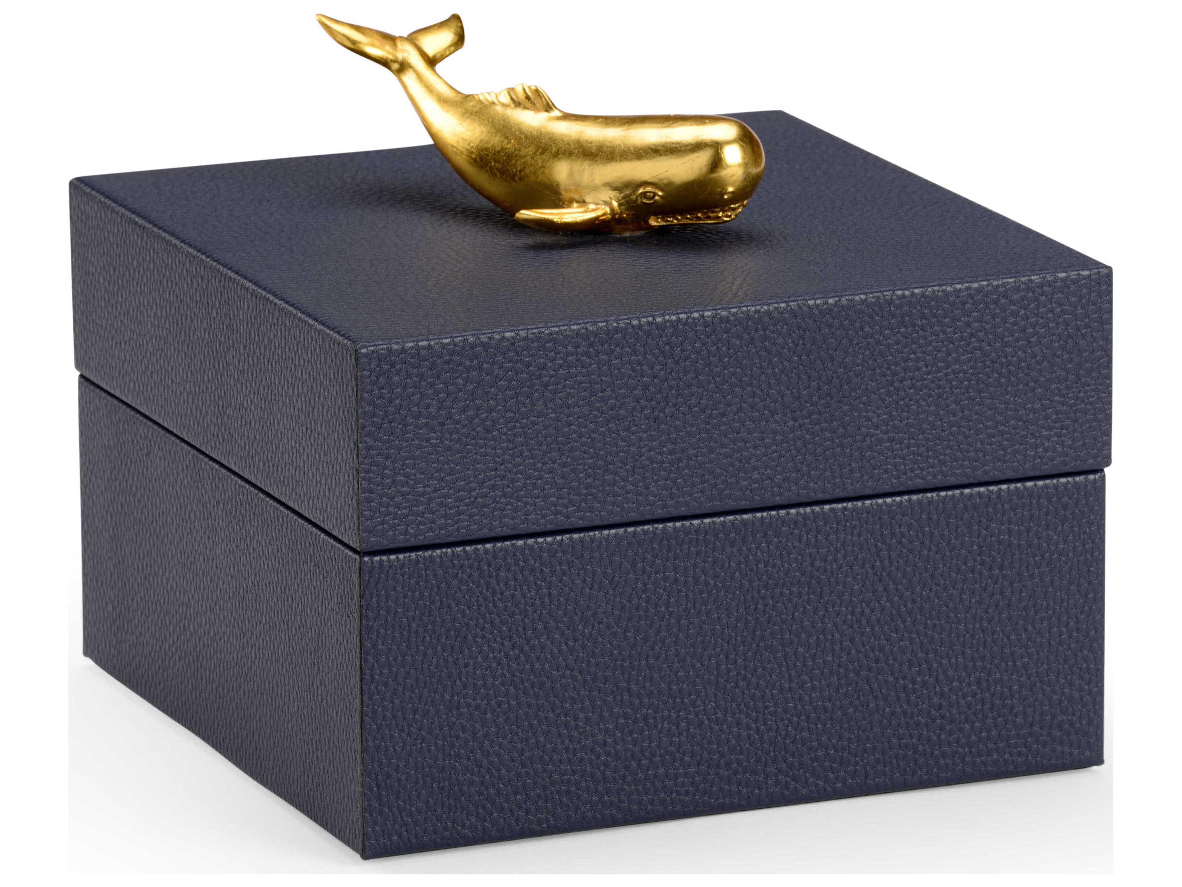 Pam Cain William Whale Box - Navy