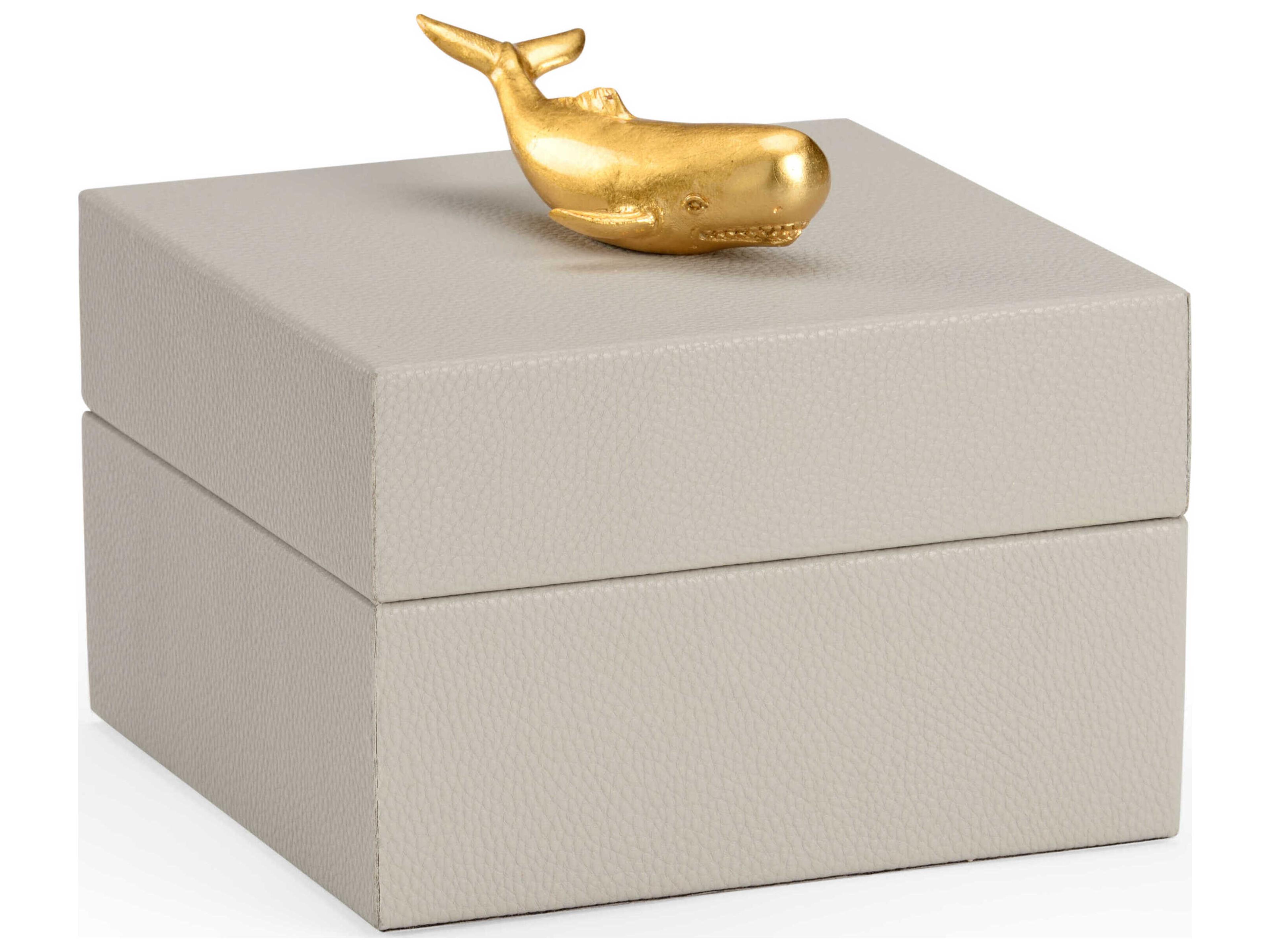 Pam Cain Whale Handle Box - Gray