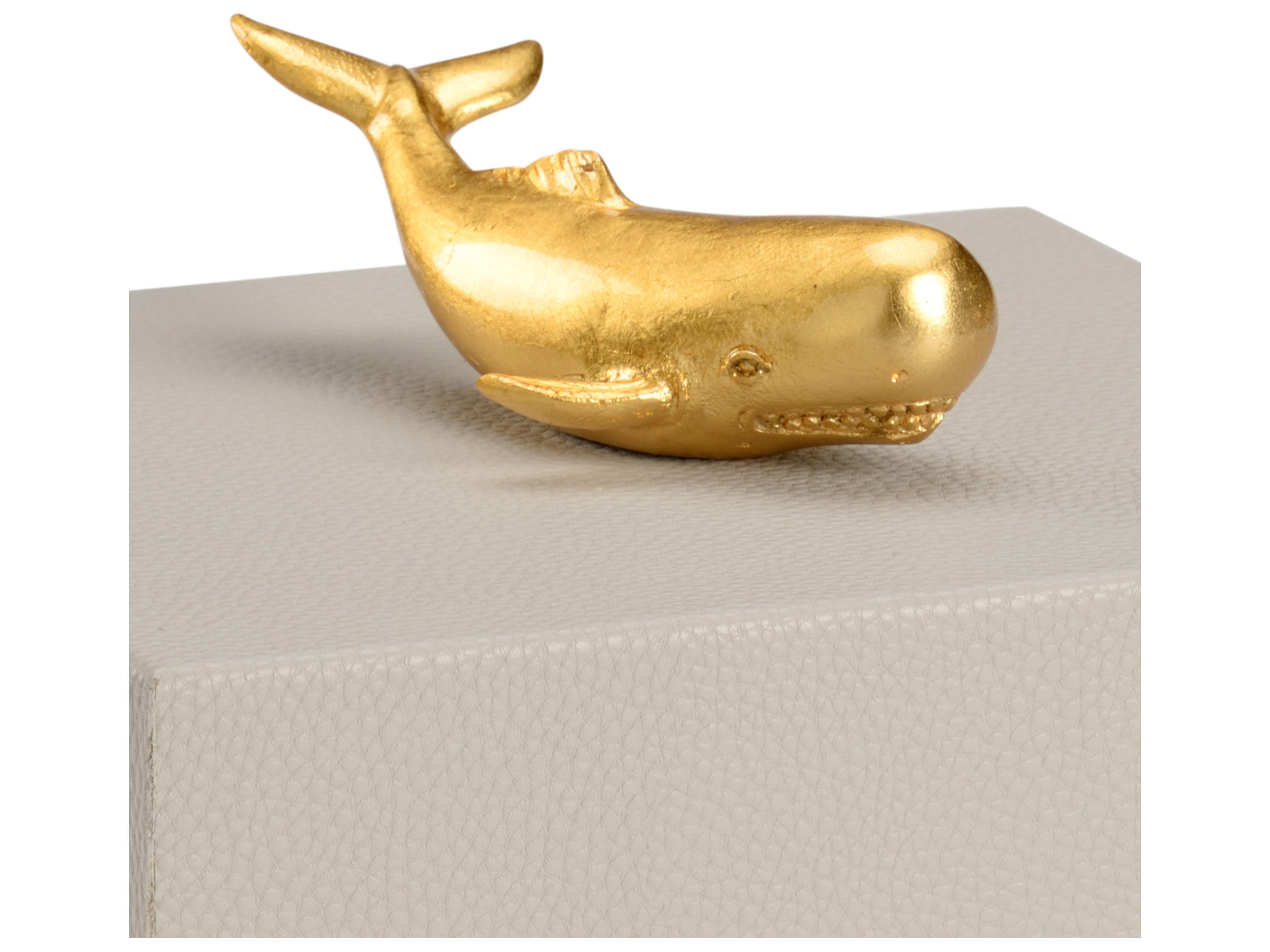 Chelsea House Pam Cain Whale Handle Box - Gray