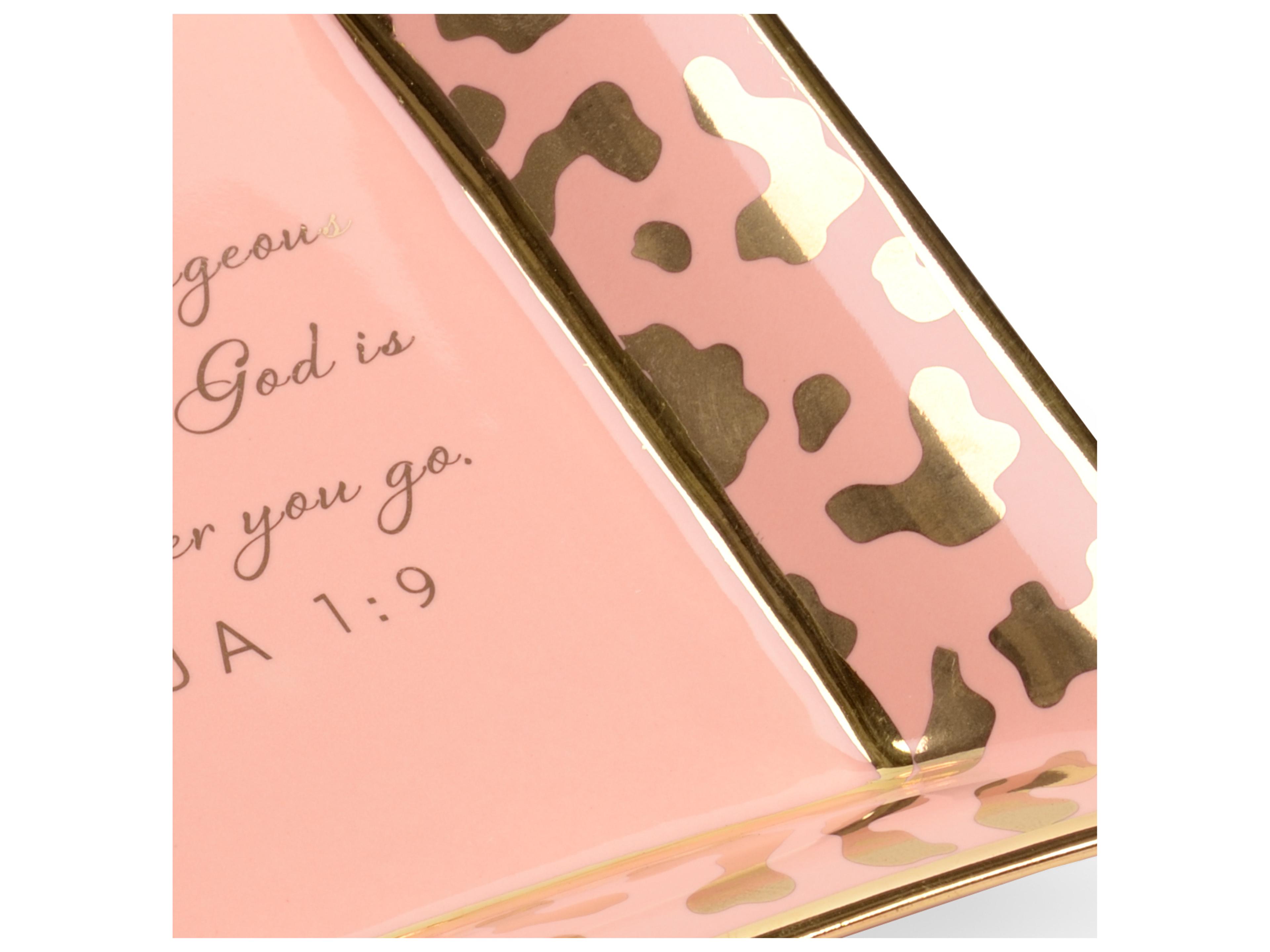 Chelsea House Shayla Copas Square Jungle Verse Plate - Coral