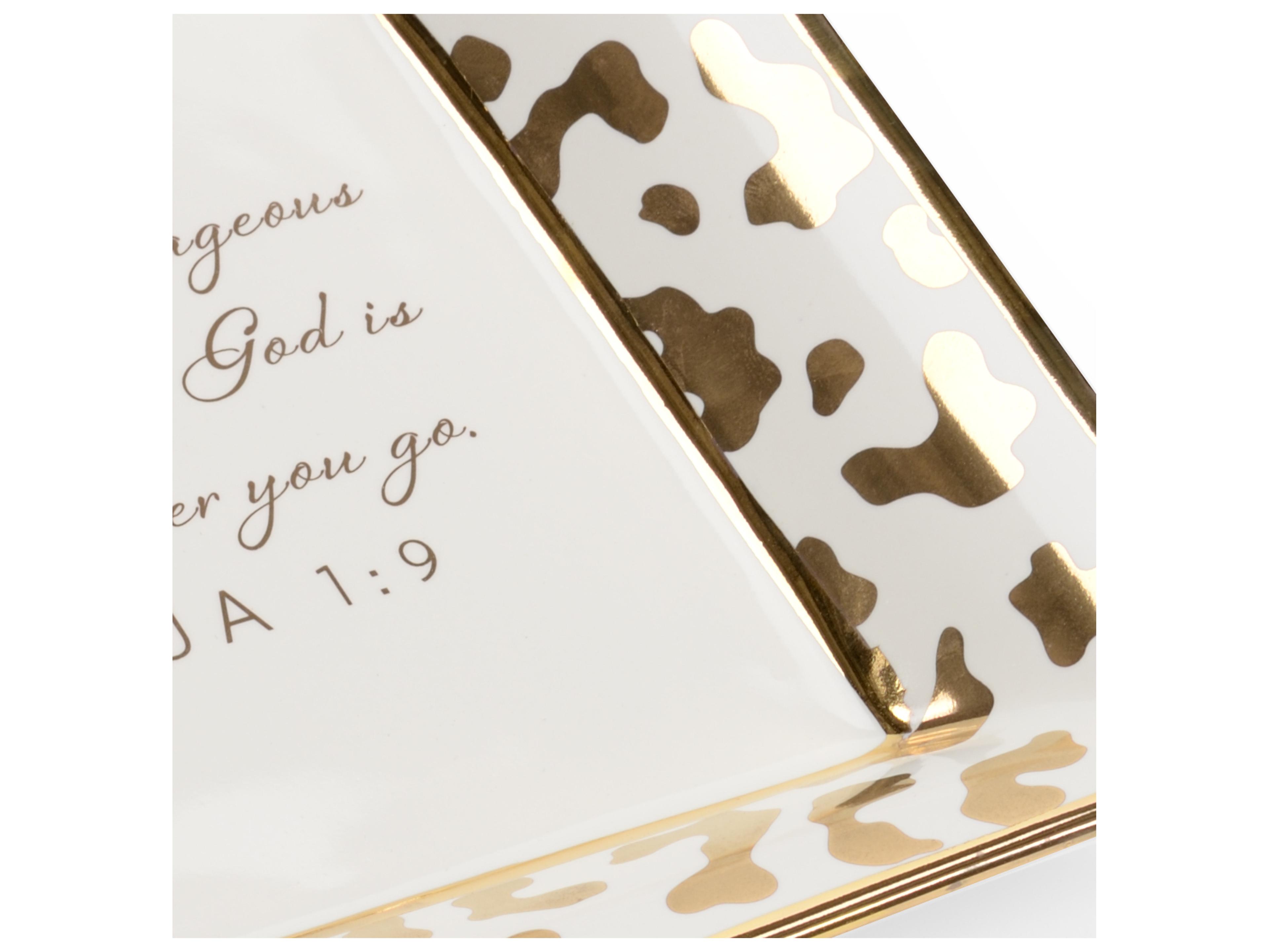 Chelsea House Shayla Copas Square Jungle Verse Plate - White