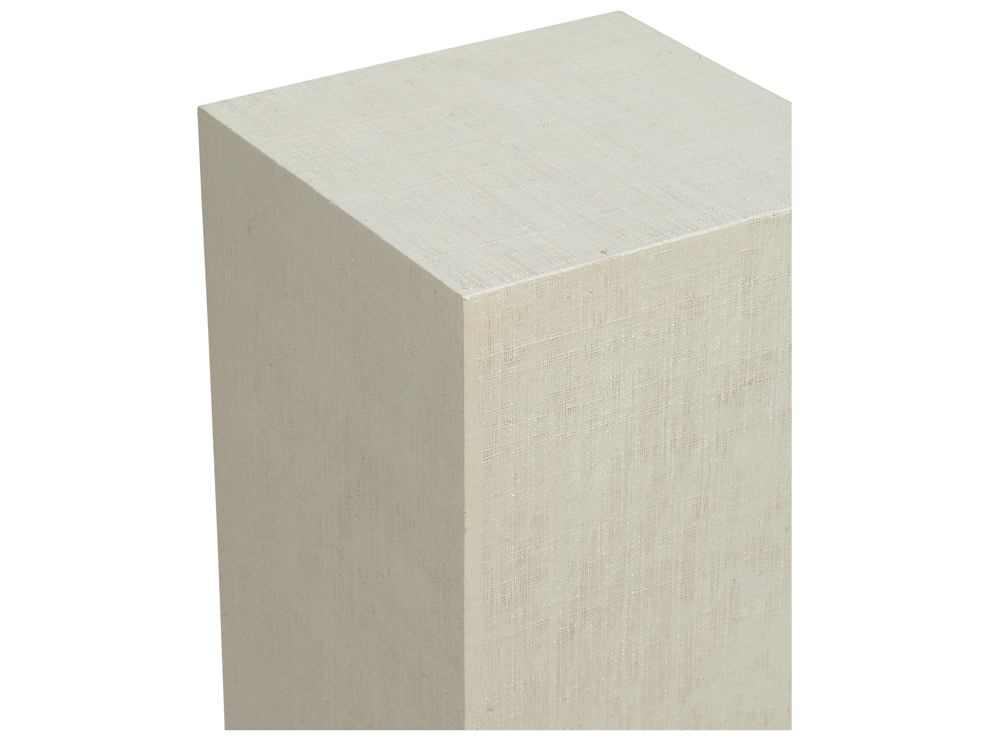 Chelsea House Jamie Merida Raffia Pedestal - White (Sm)