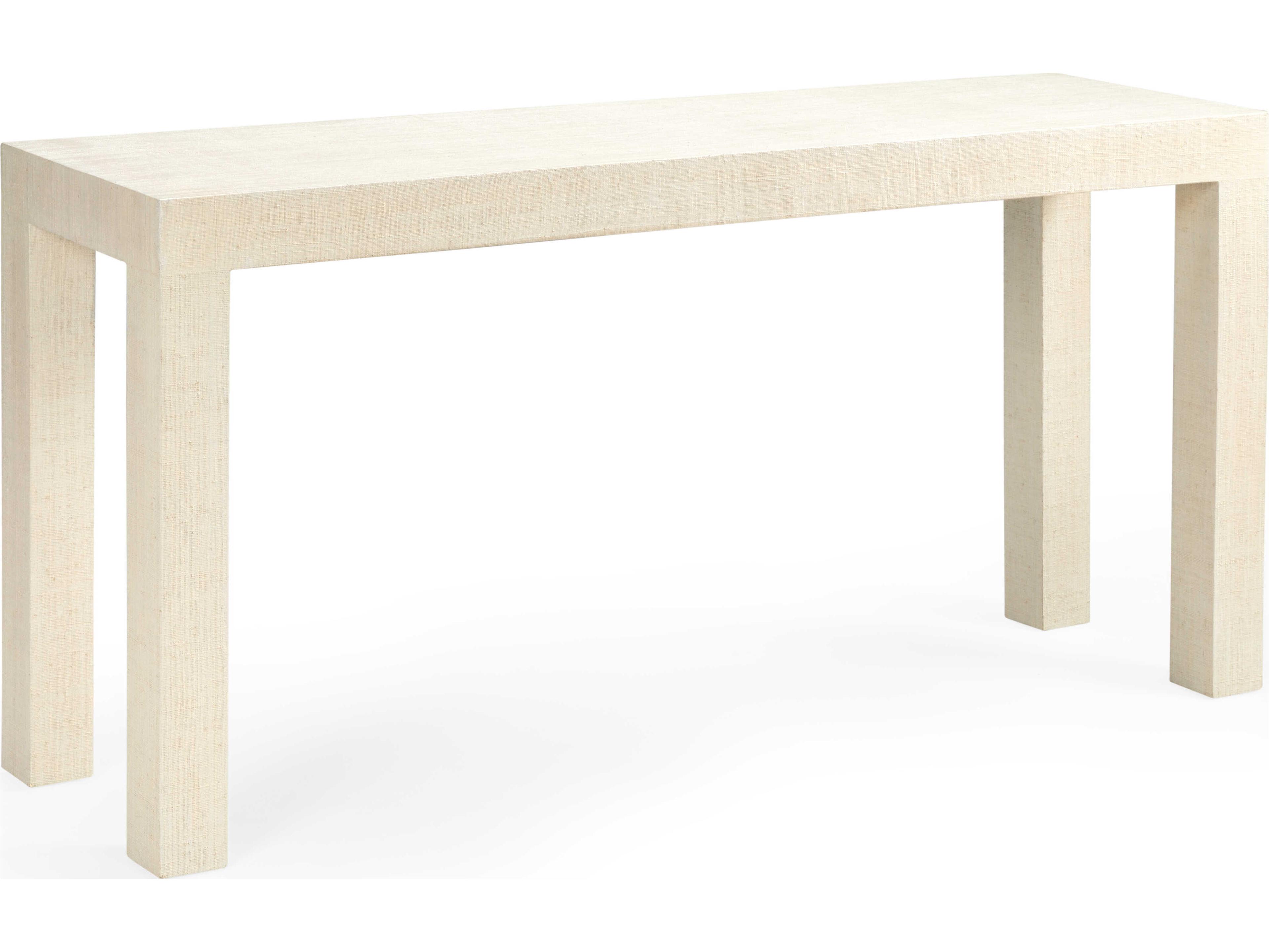 Jamie Merida Sanibel Rectangular Fabric Console Table - White