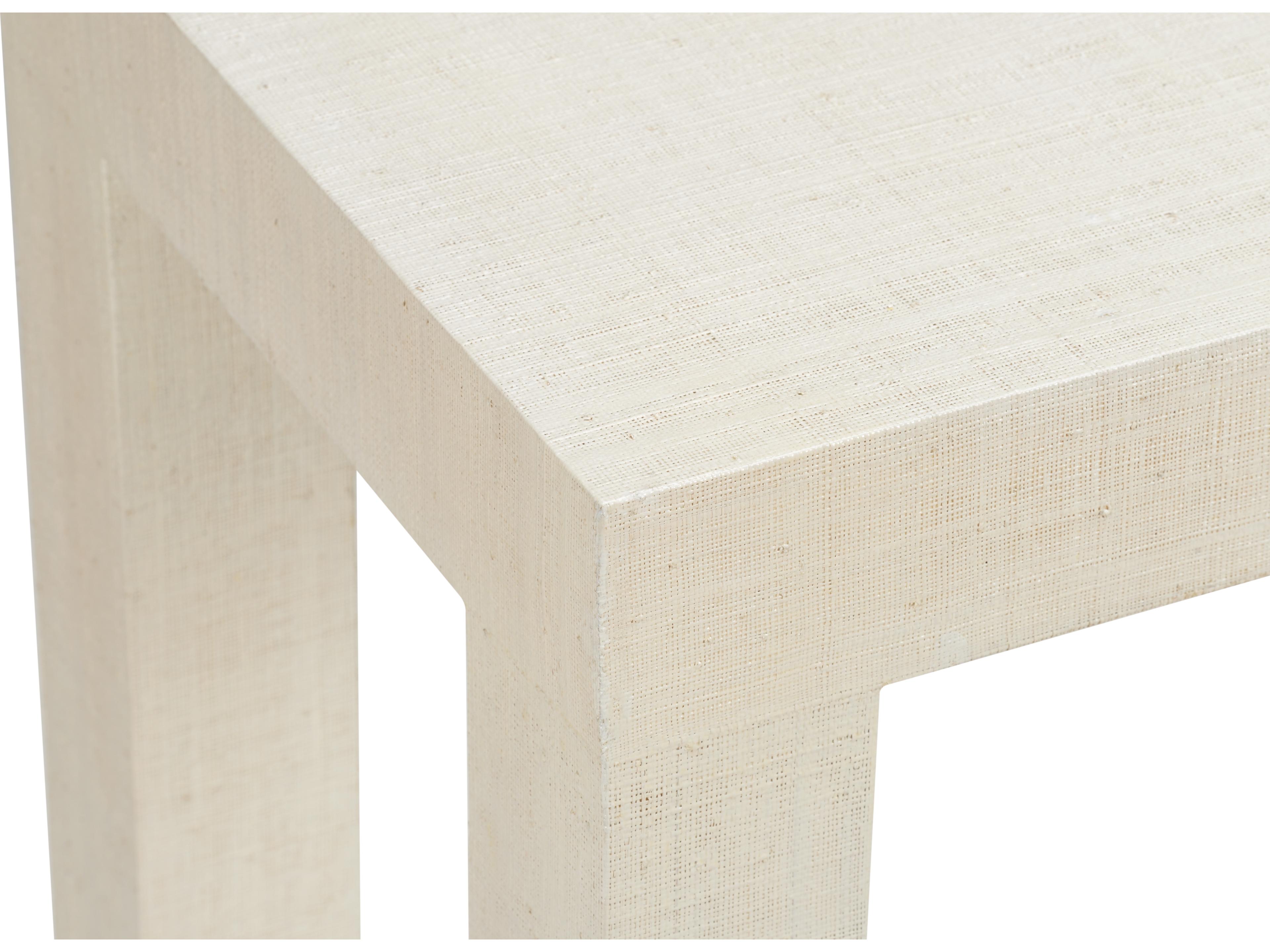 Chelsea House Jamie Merida Sanibel Rectangular Fabric Console Table - White