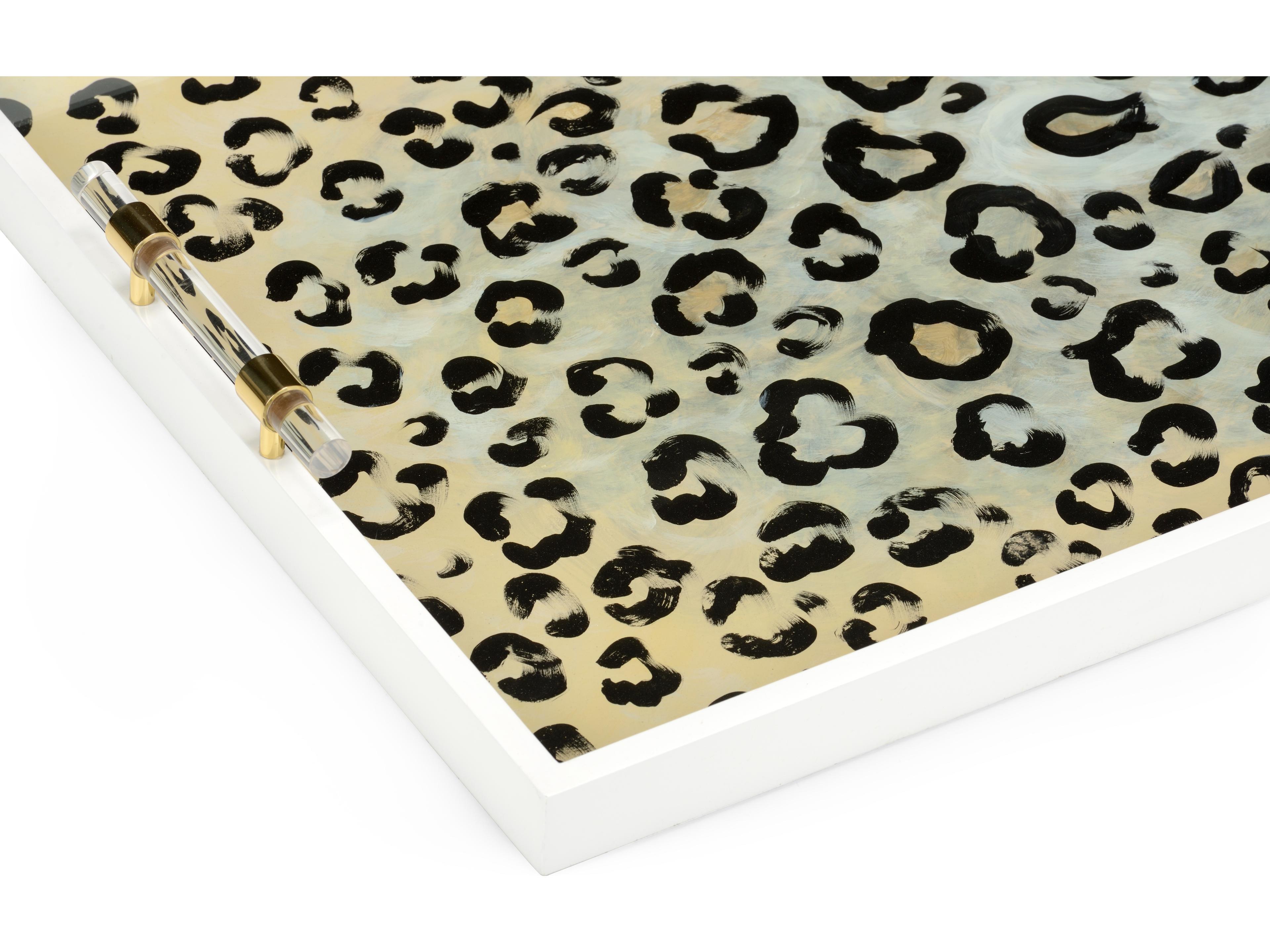 Chelsea House Elaine Burge Leopard Patterned Tray