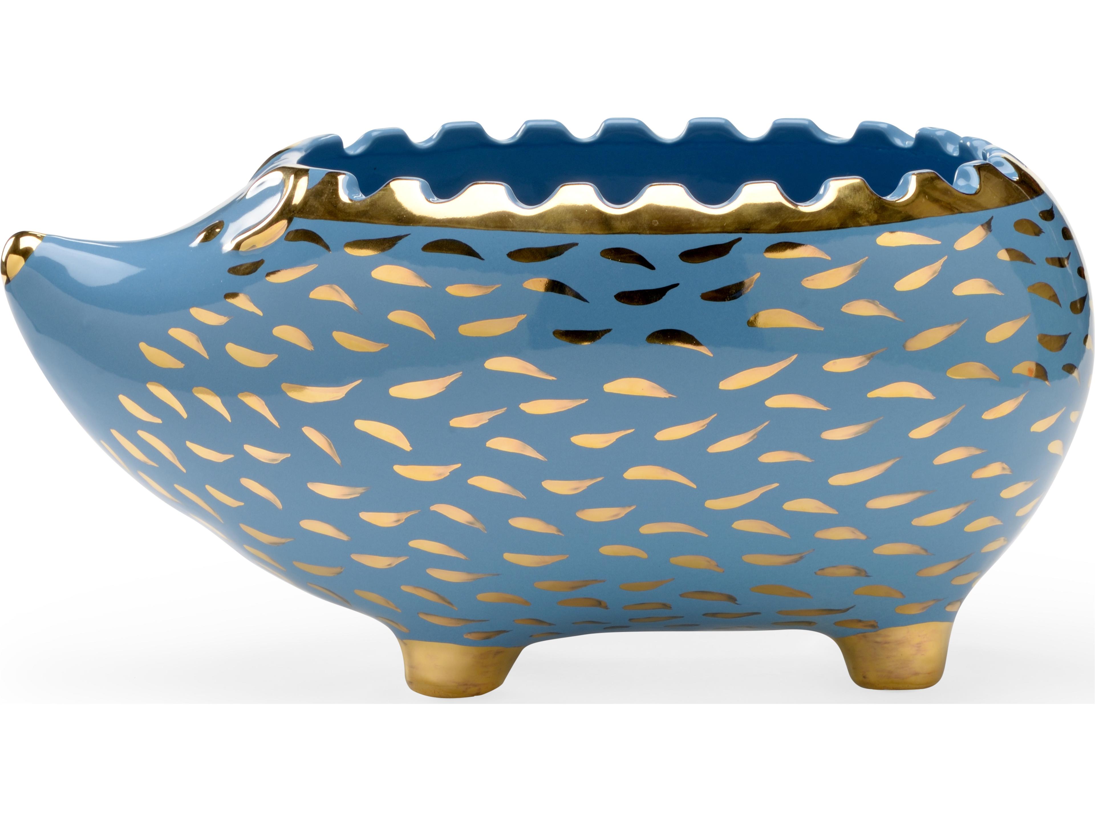Chelsea House Shayla Copas Hedgehog Bowl - Blue/Gold