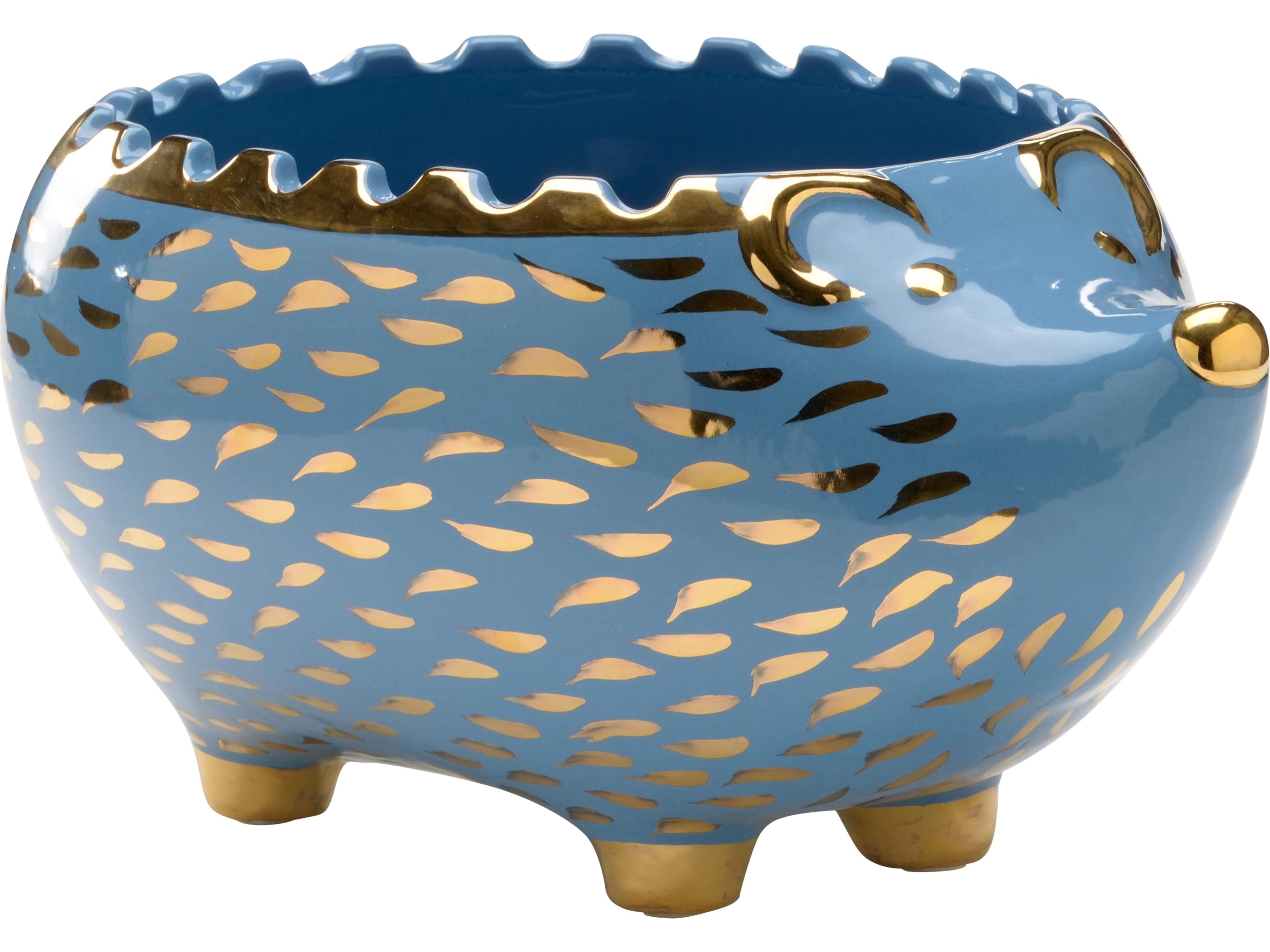 Chelsea House Shayla Copas Hedgehog Bowl - Blue/Gold