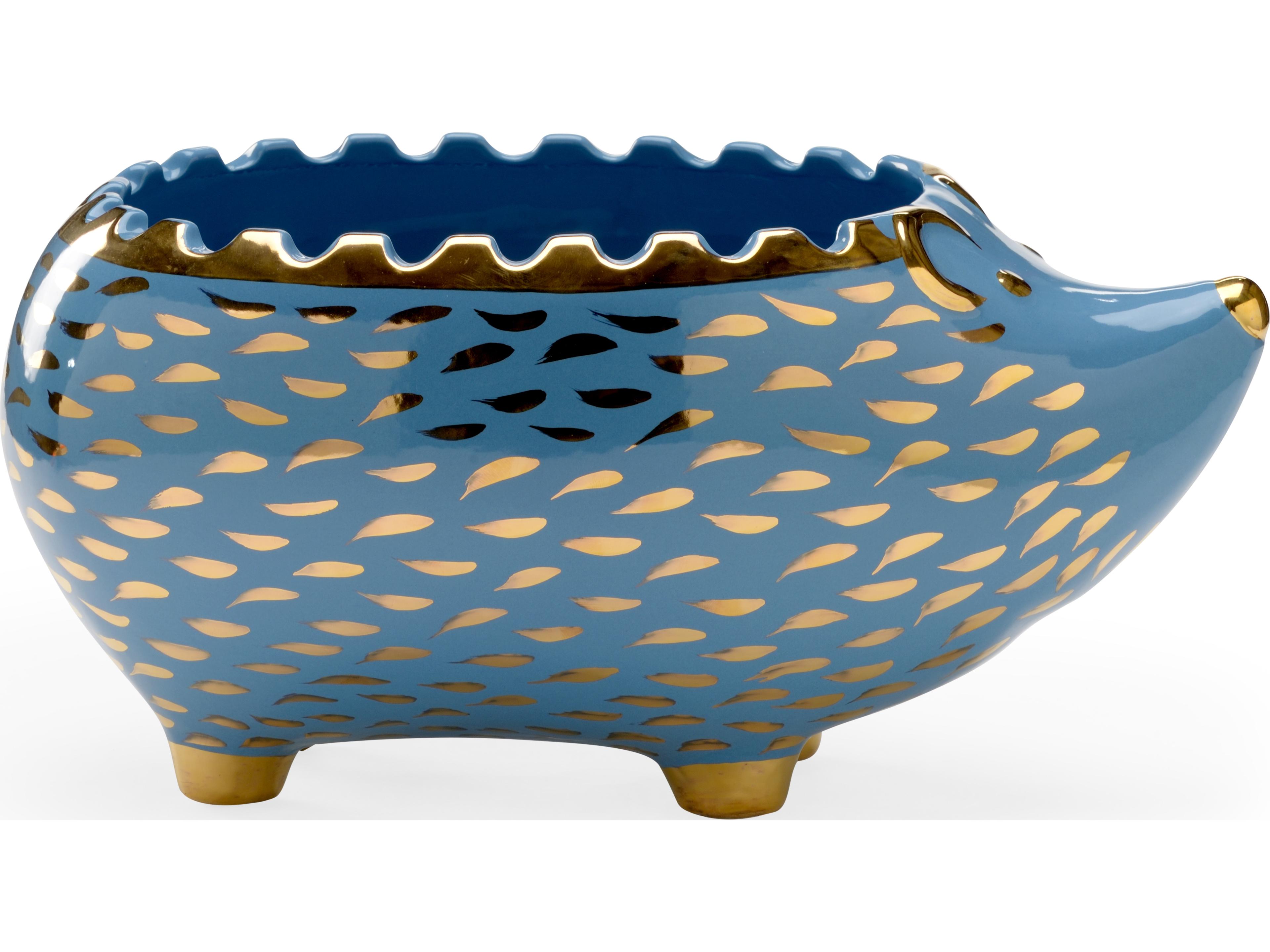 Chelsea House Shayla Copas Hedgehog Bowl - Blue/Gold