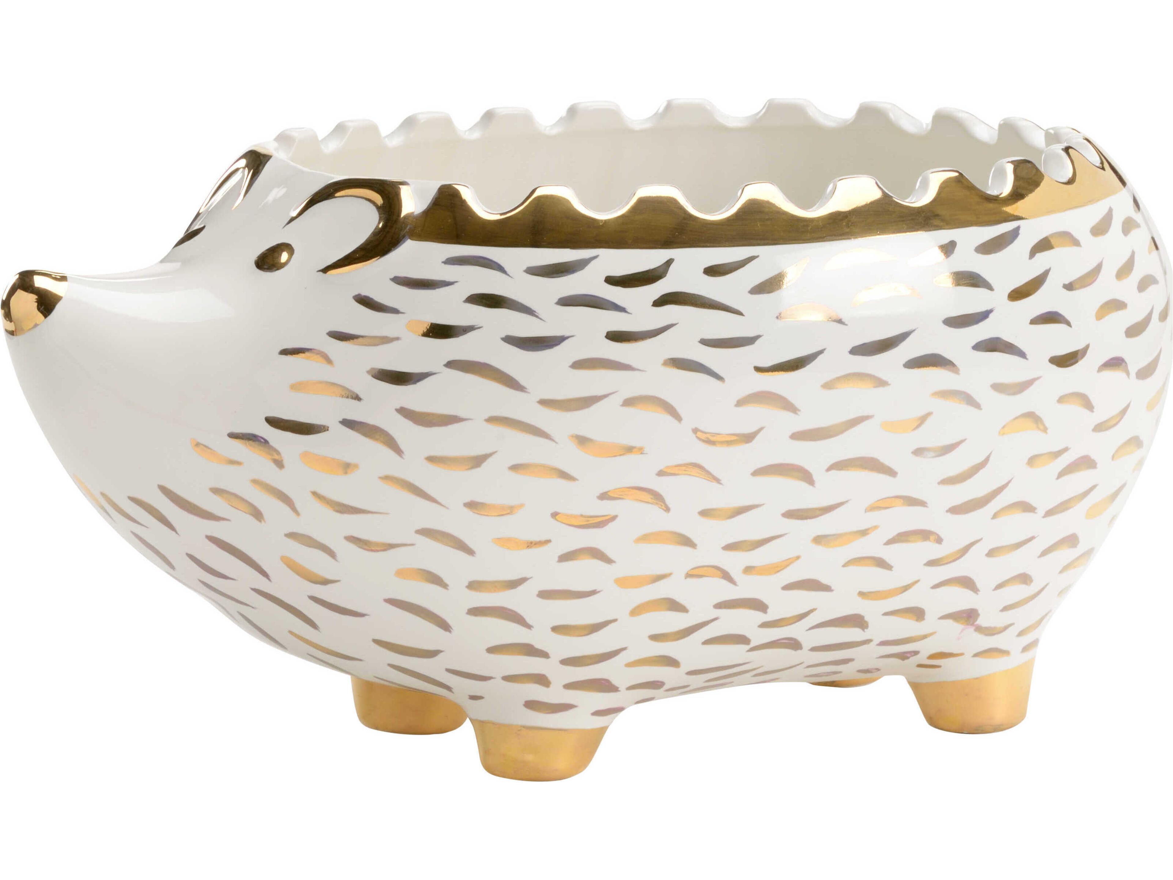 Shayla Copas Hedgehog Bowl - White/Gold