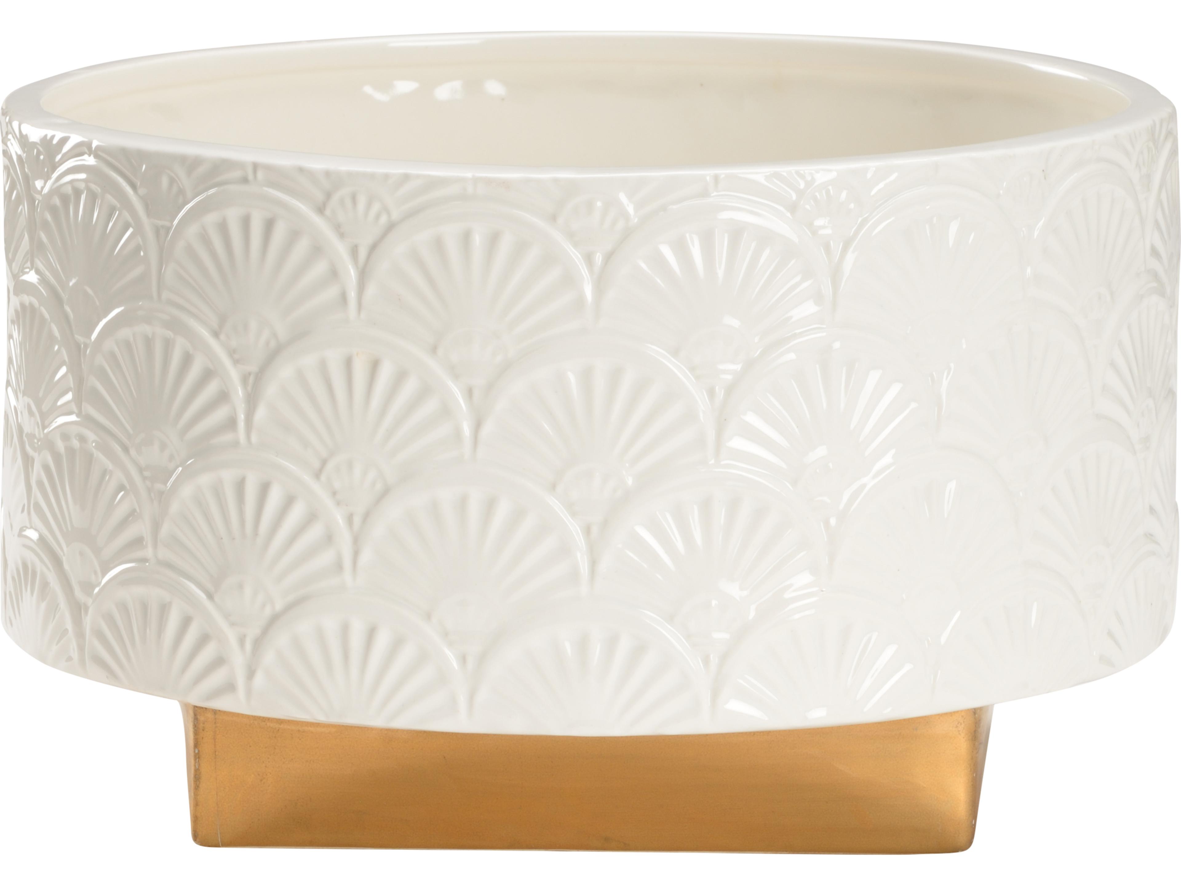 Chelsea House Elizabeth Wicker Deco Fan Cachepot