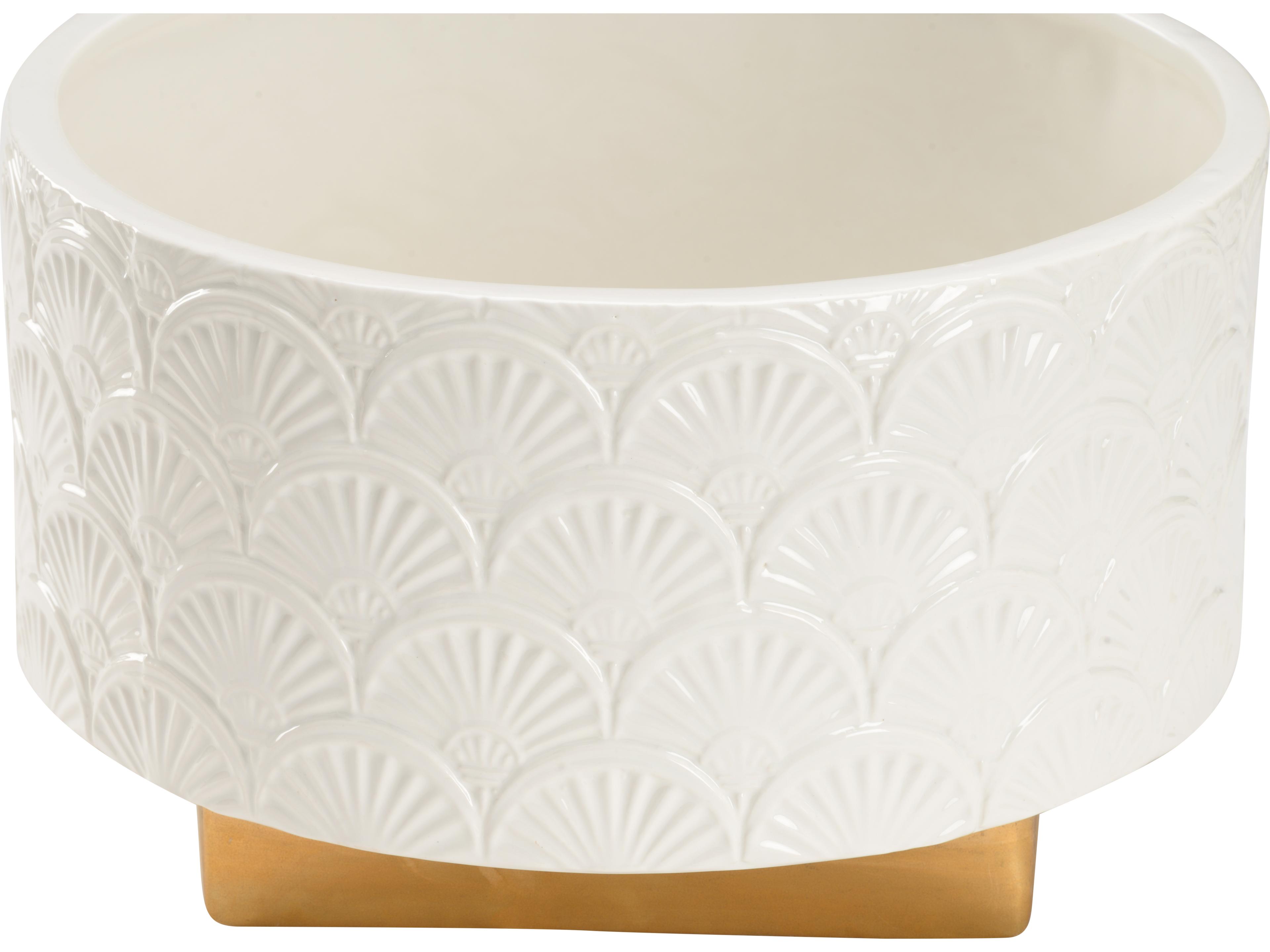 Chelsea House Elizabeth Wicker Deco Fan Cachepot