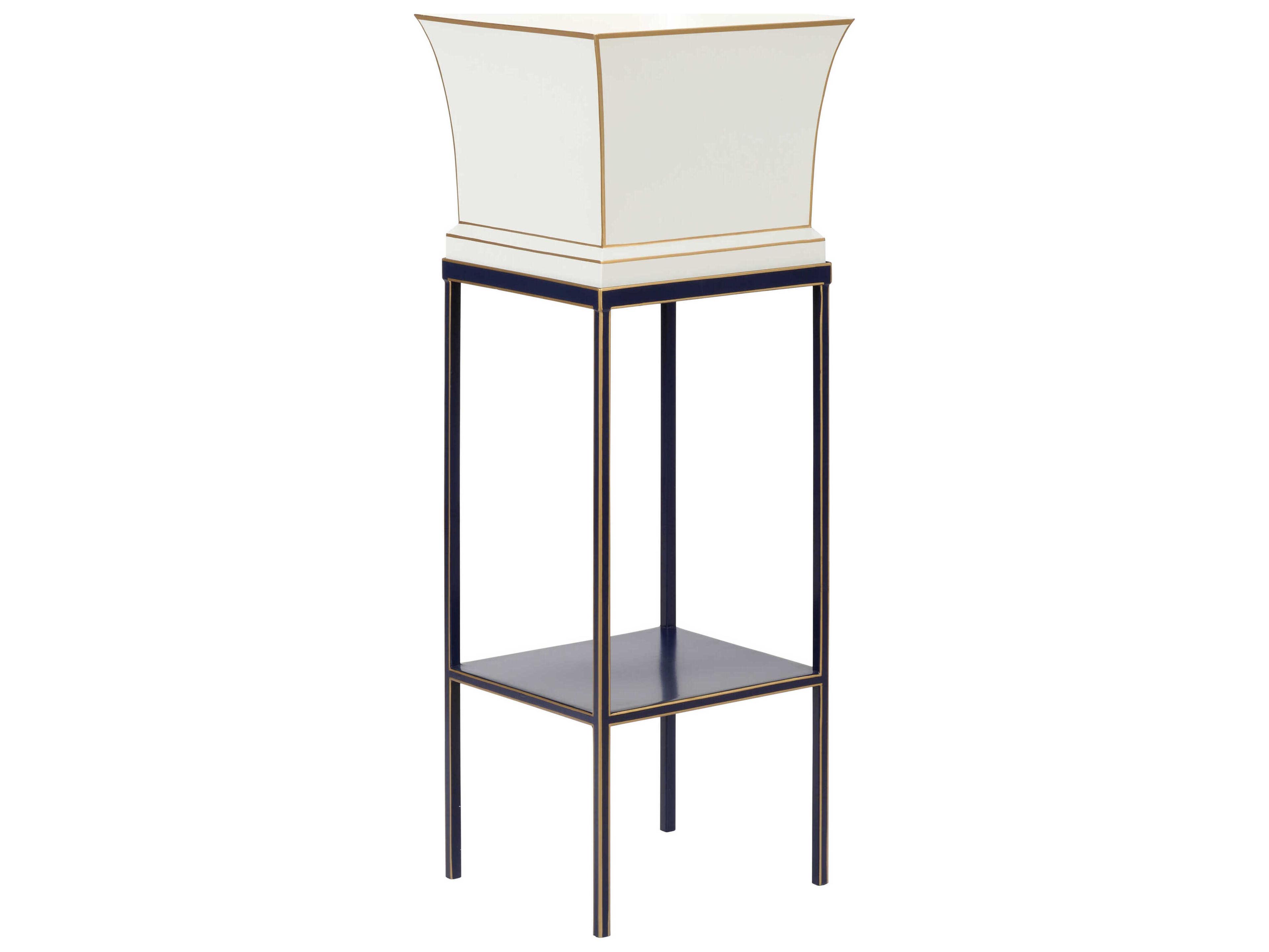 Pam Cain Morrow Tole Planter - Navy