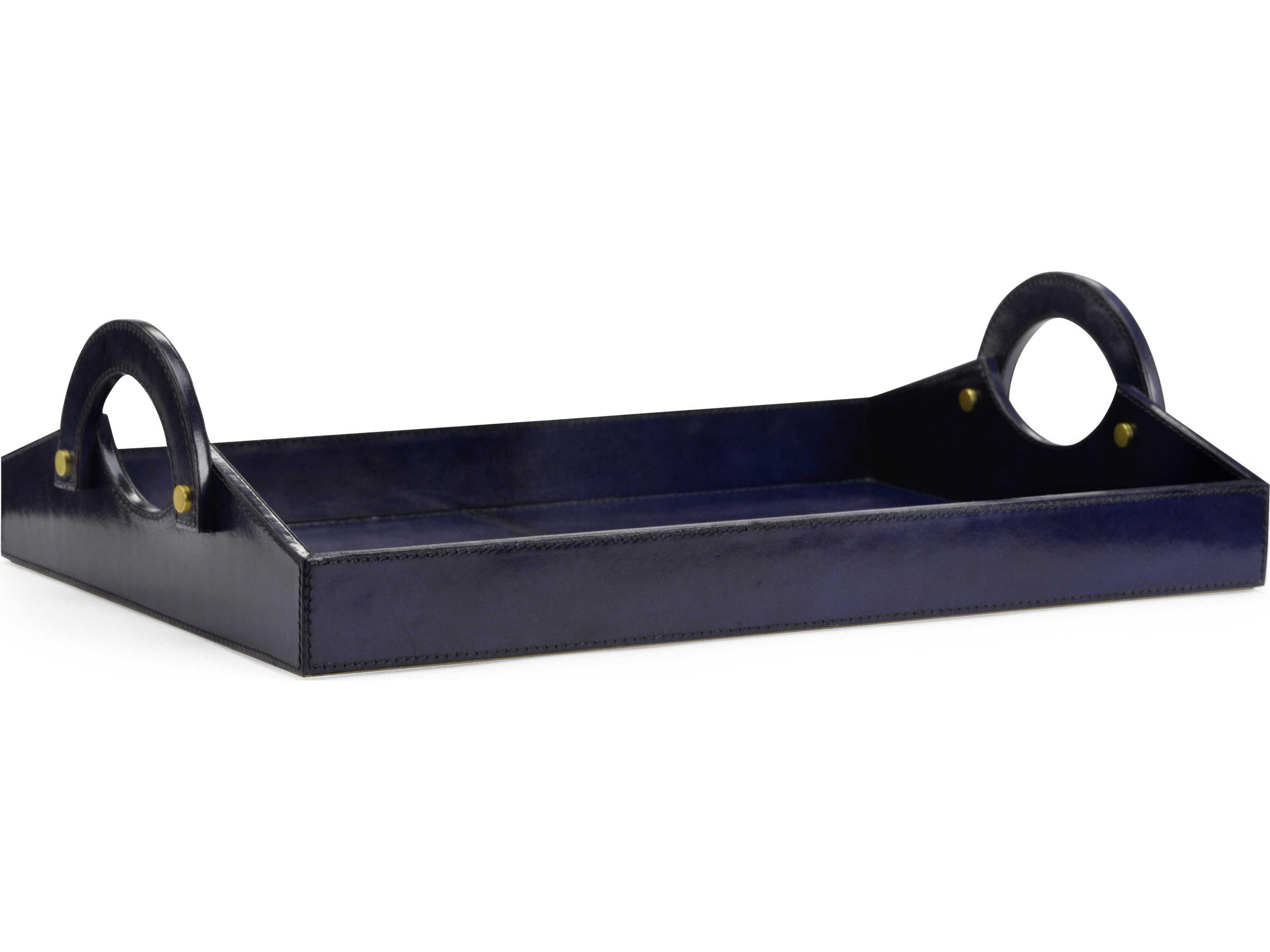 Chelsea House Leather Tray - Midnight Blue