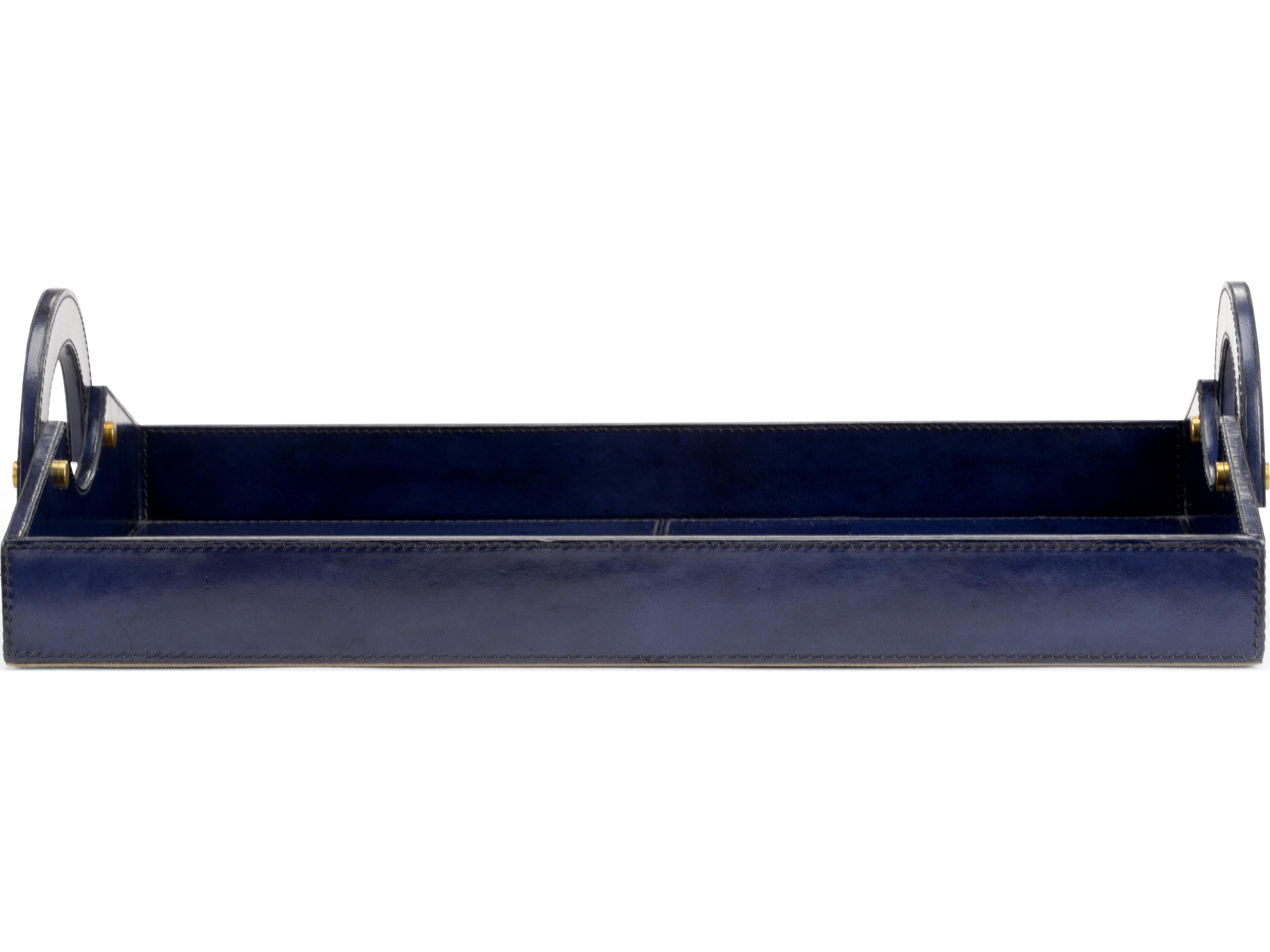 Chelsea House Leather Tray - Midnight Blue