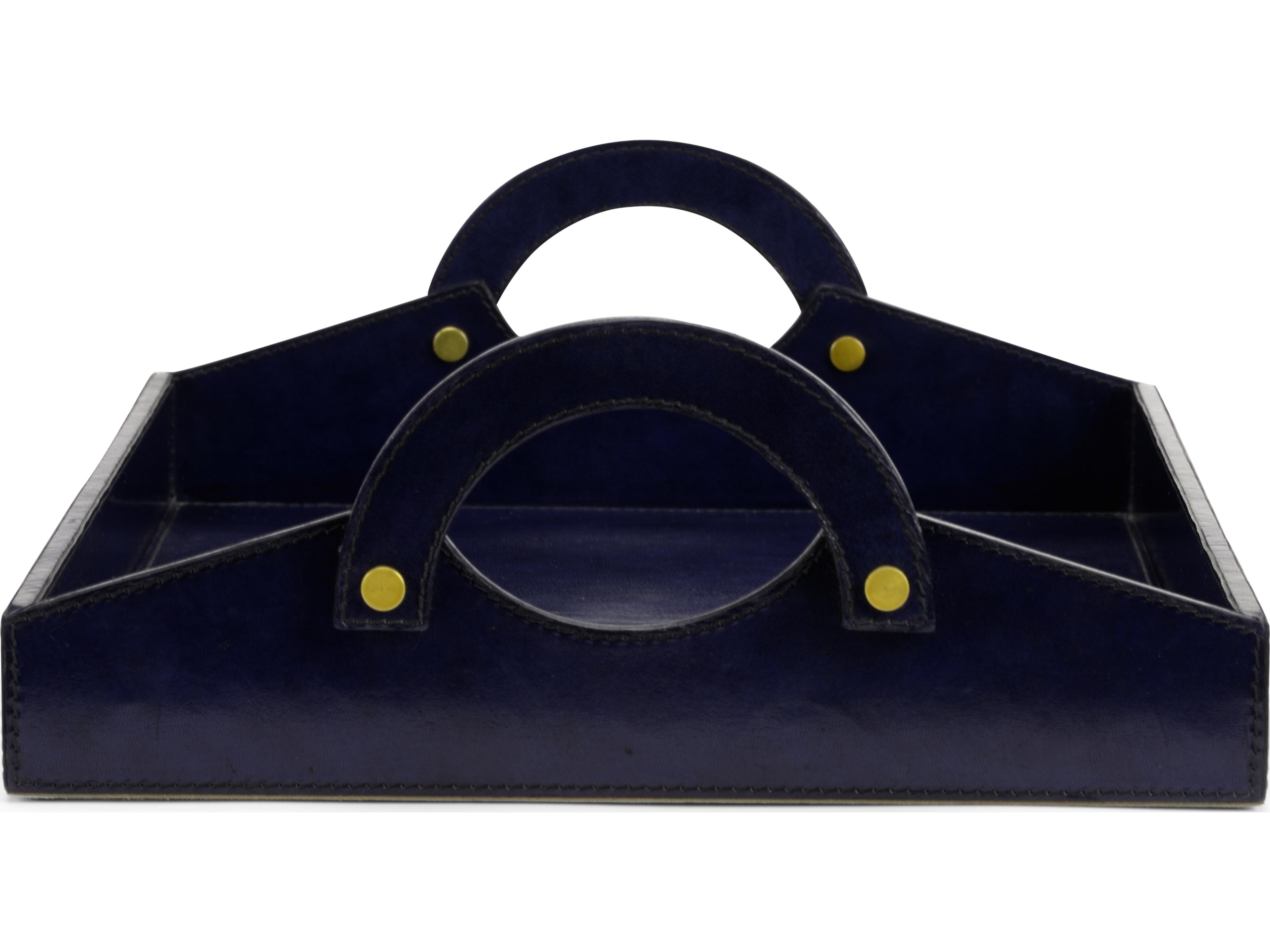 Chelsea House Leather Tray - Midnight Blue