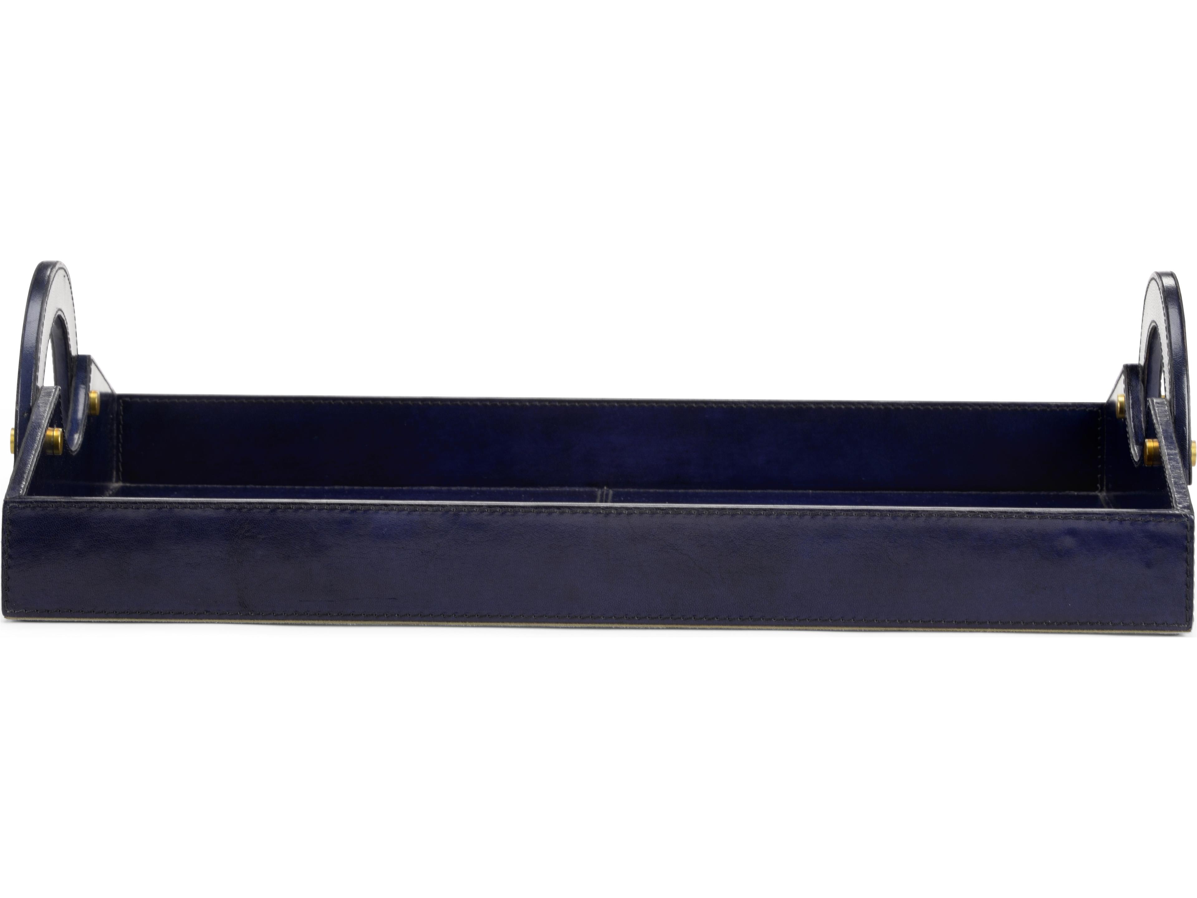 Chelsea House Leather Tray - Midnight Blue