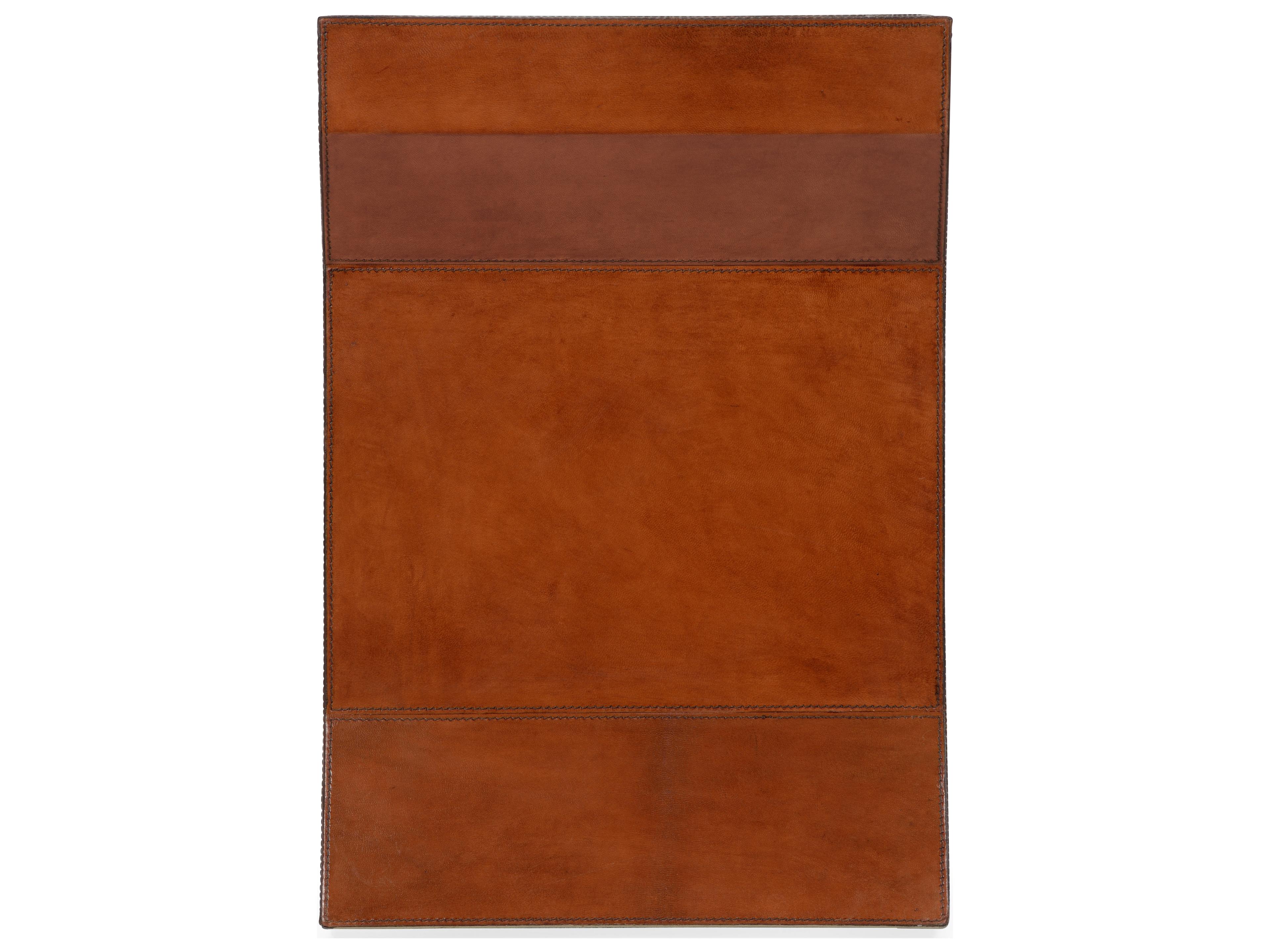 Chelsea House Square Leather Brown Natural Side Table