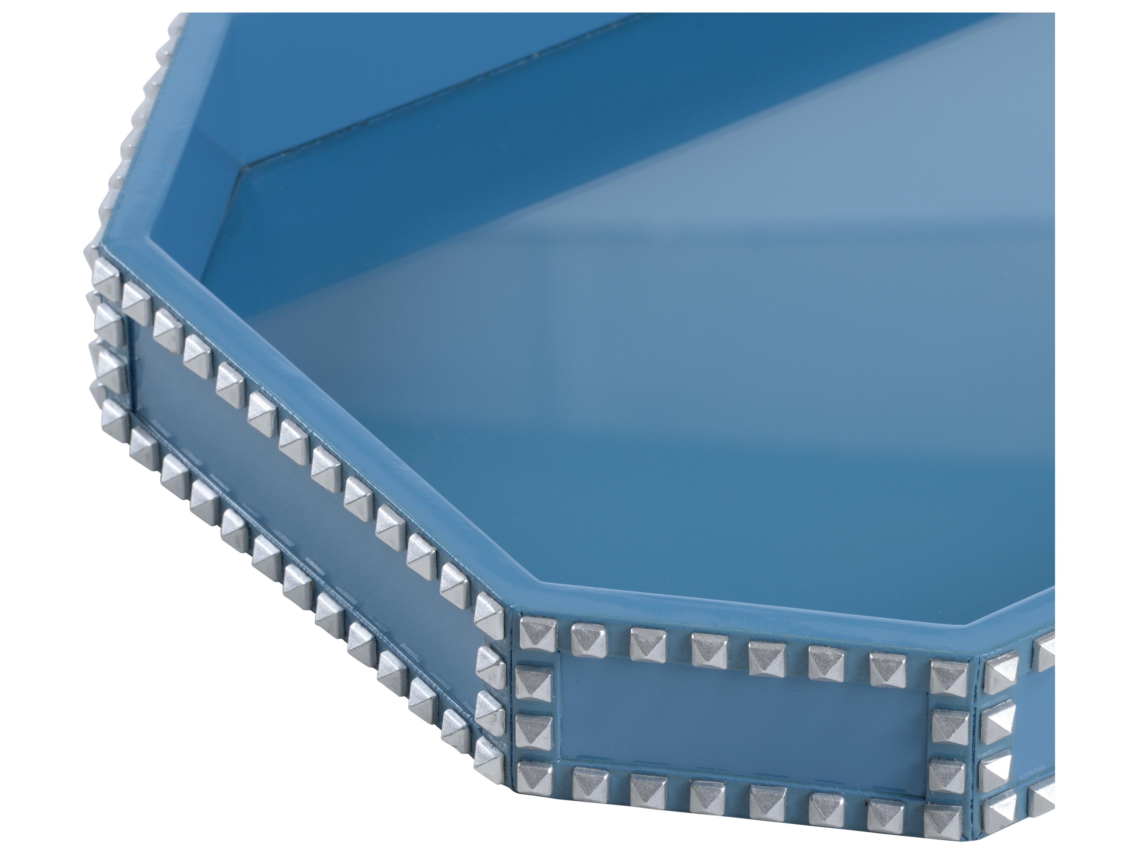 Chelsea House Shayla Copas Chic Studded Tray - Blue