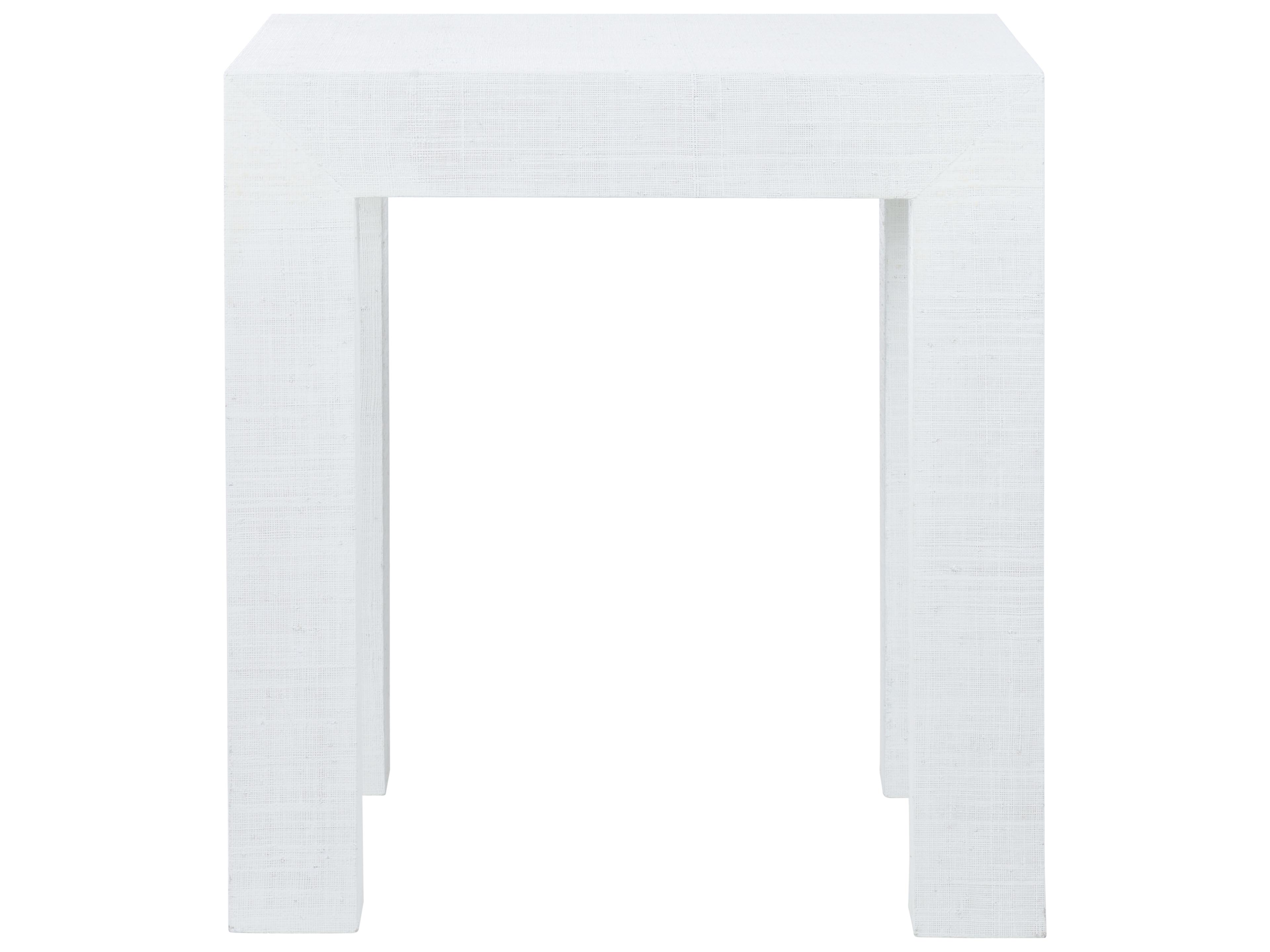 Chelsea House Jamie Merida Sanibel Square Fabric Side Table - White