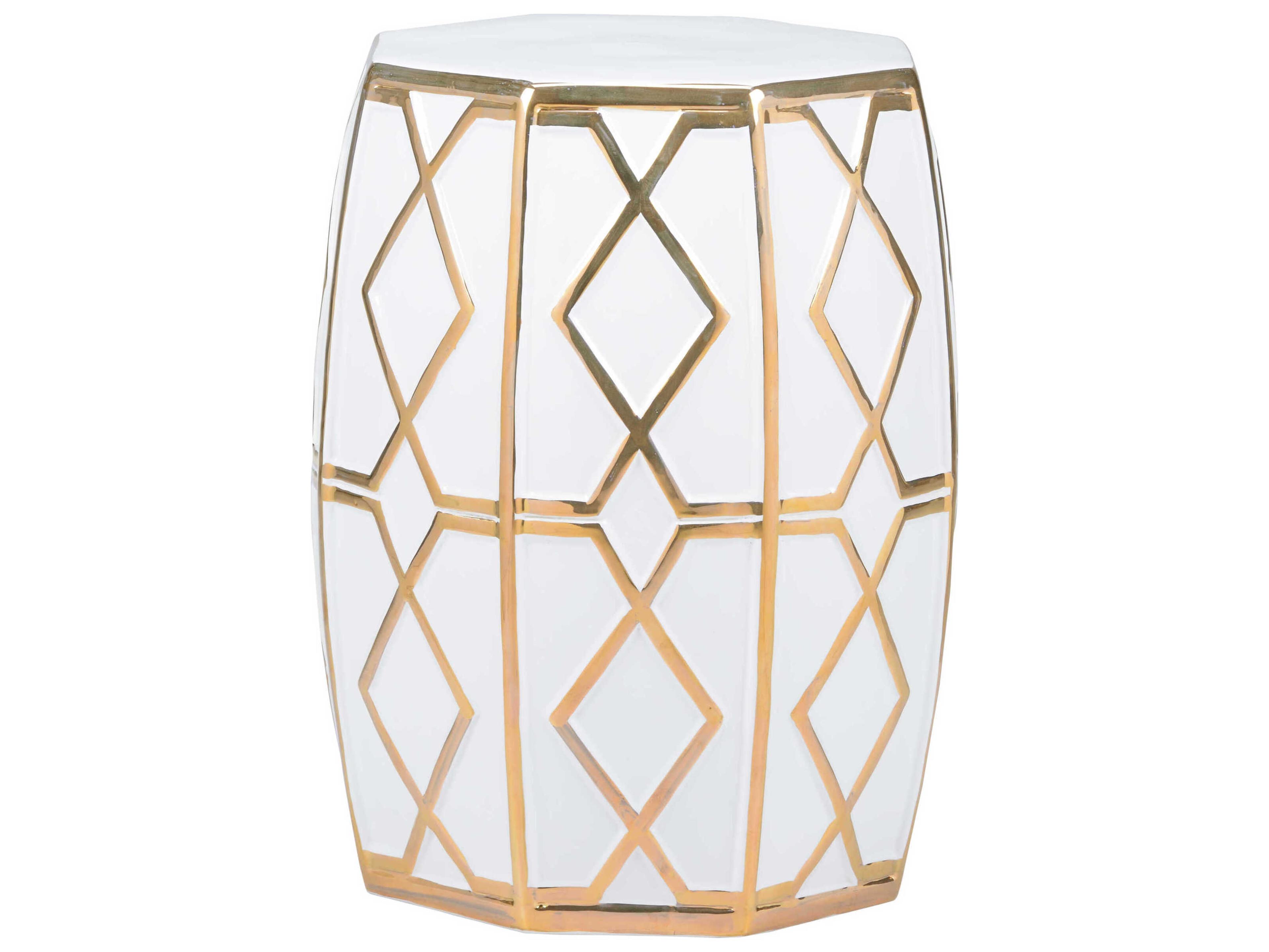 Shayla Copas White Gold Accent Stool