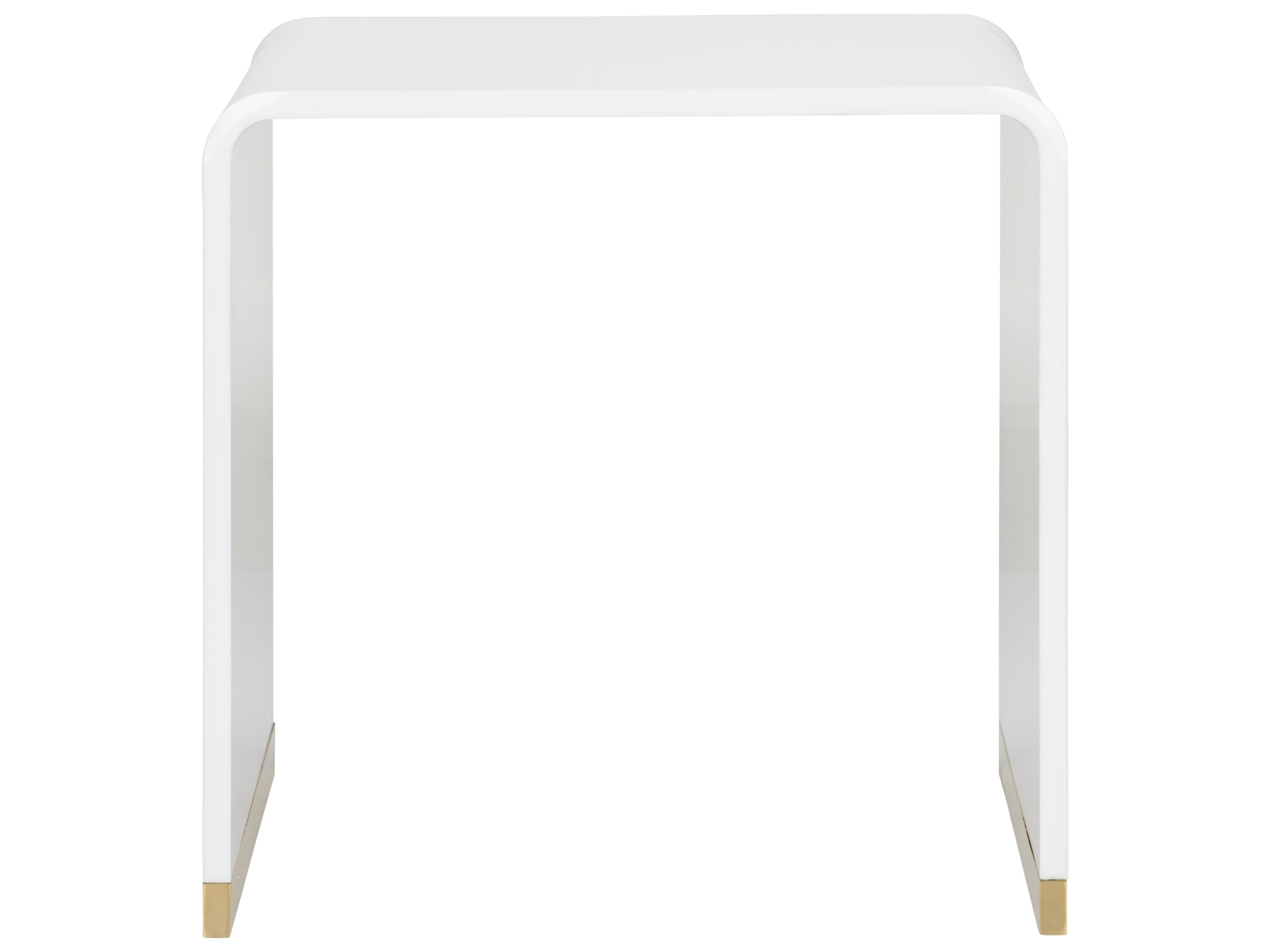 Chelsea House Bill Cain Waterfall Rectangular Acrylic End Table - White