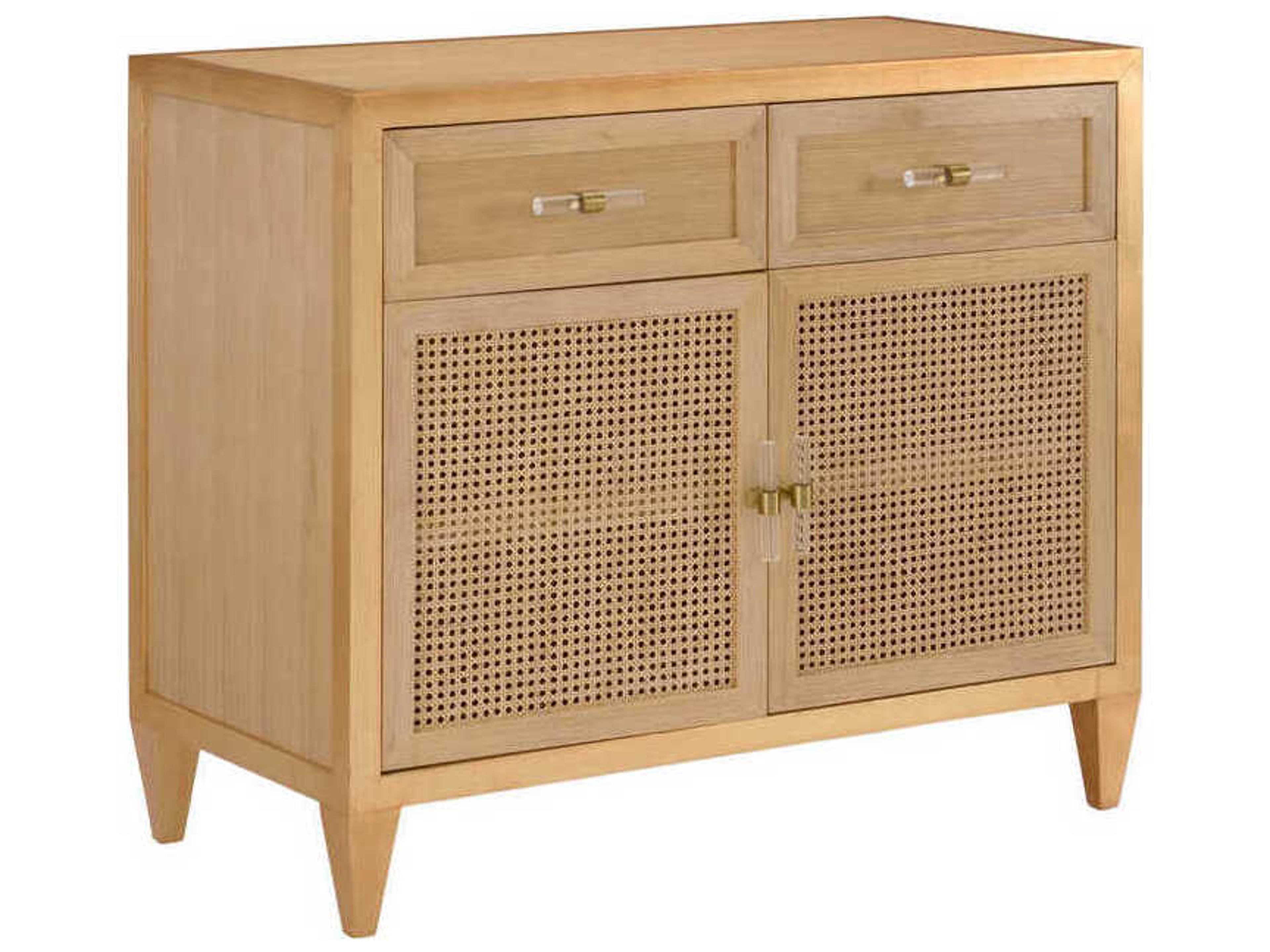 Kristi Nelson 42" Oak Wood Brown Gold Petite Sideboard