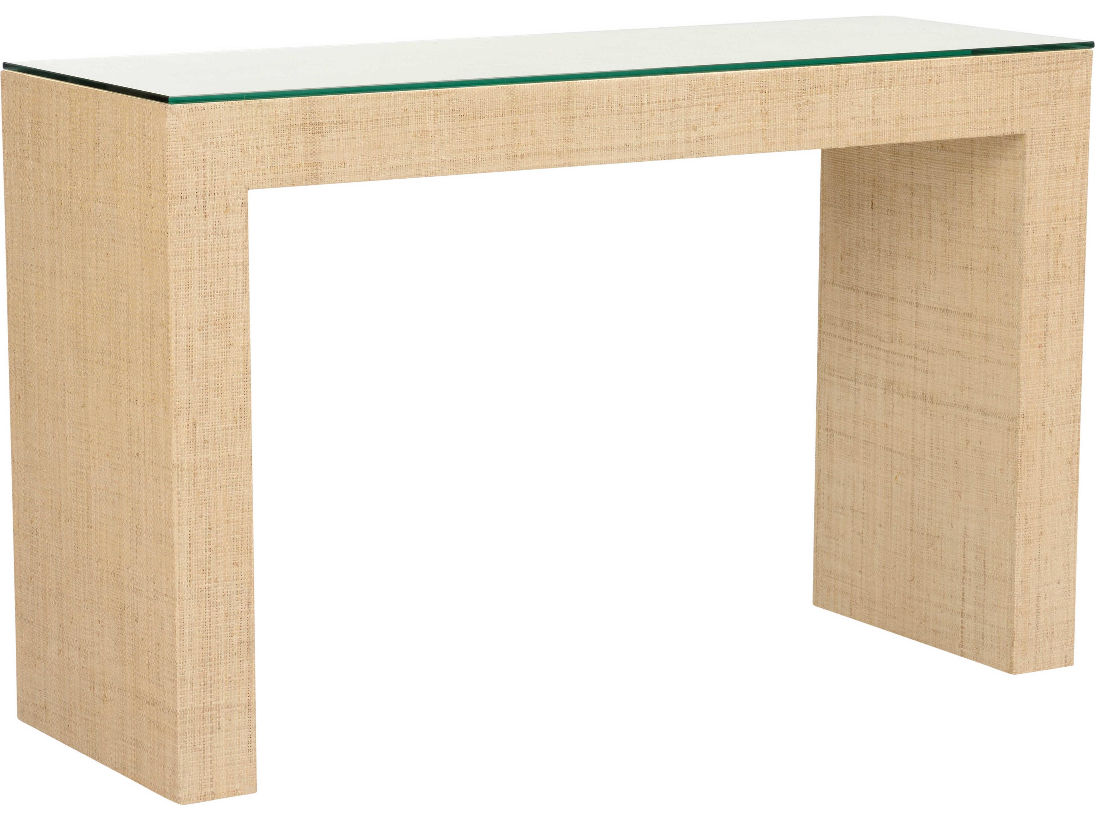 Chelsea House Jamila Rectangular Glass White Console Table