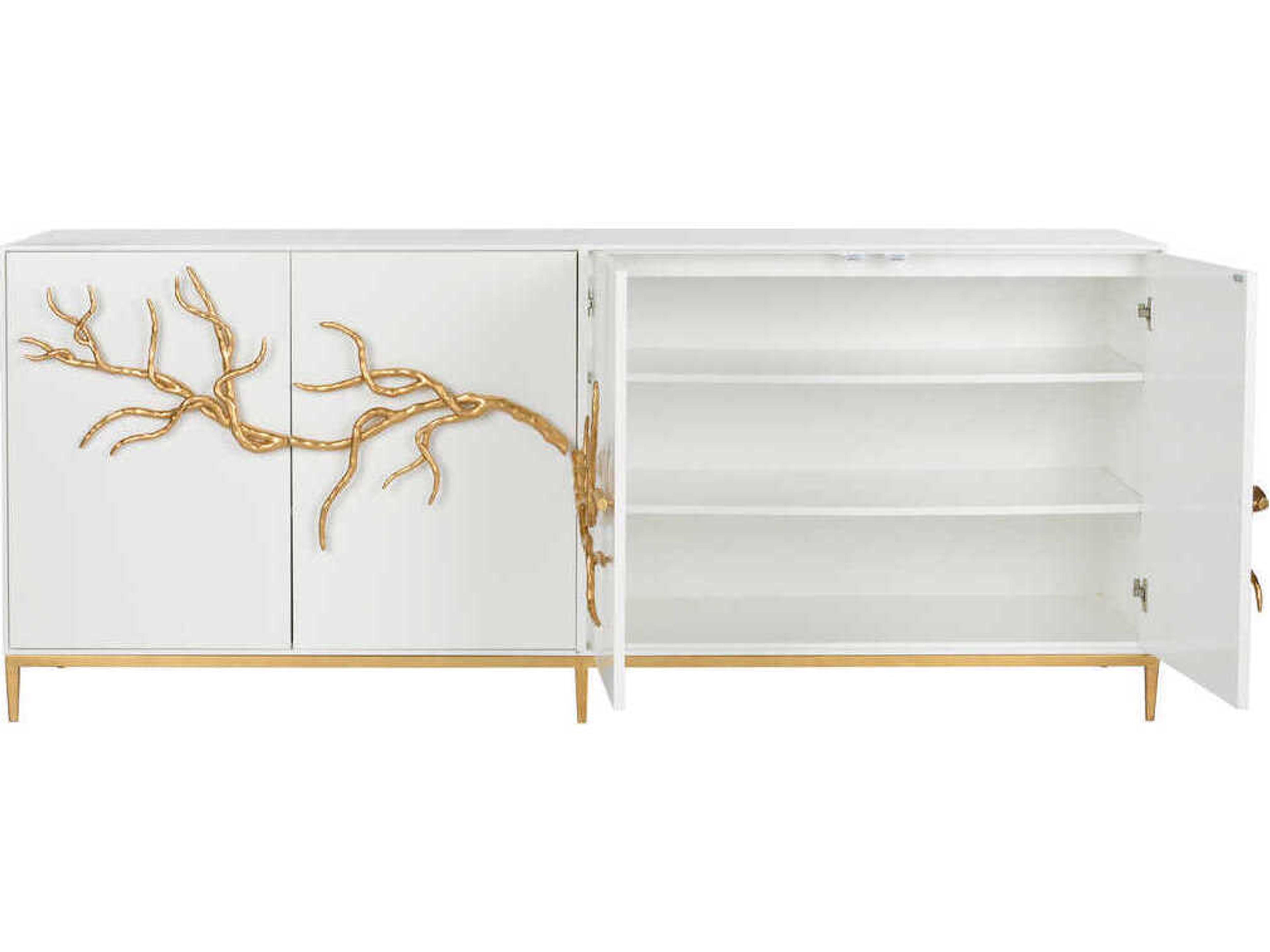 Chelsea House Shayla Copas 84" White Branch Sideboard