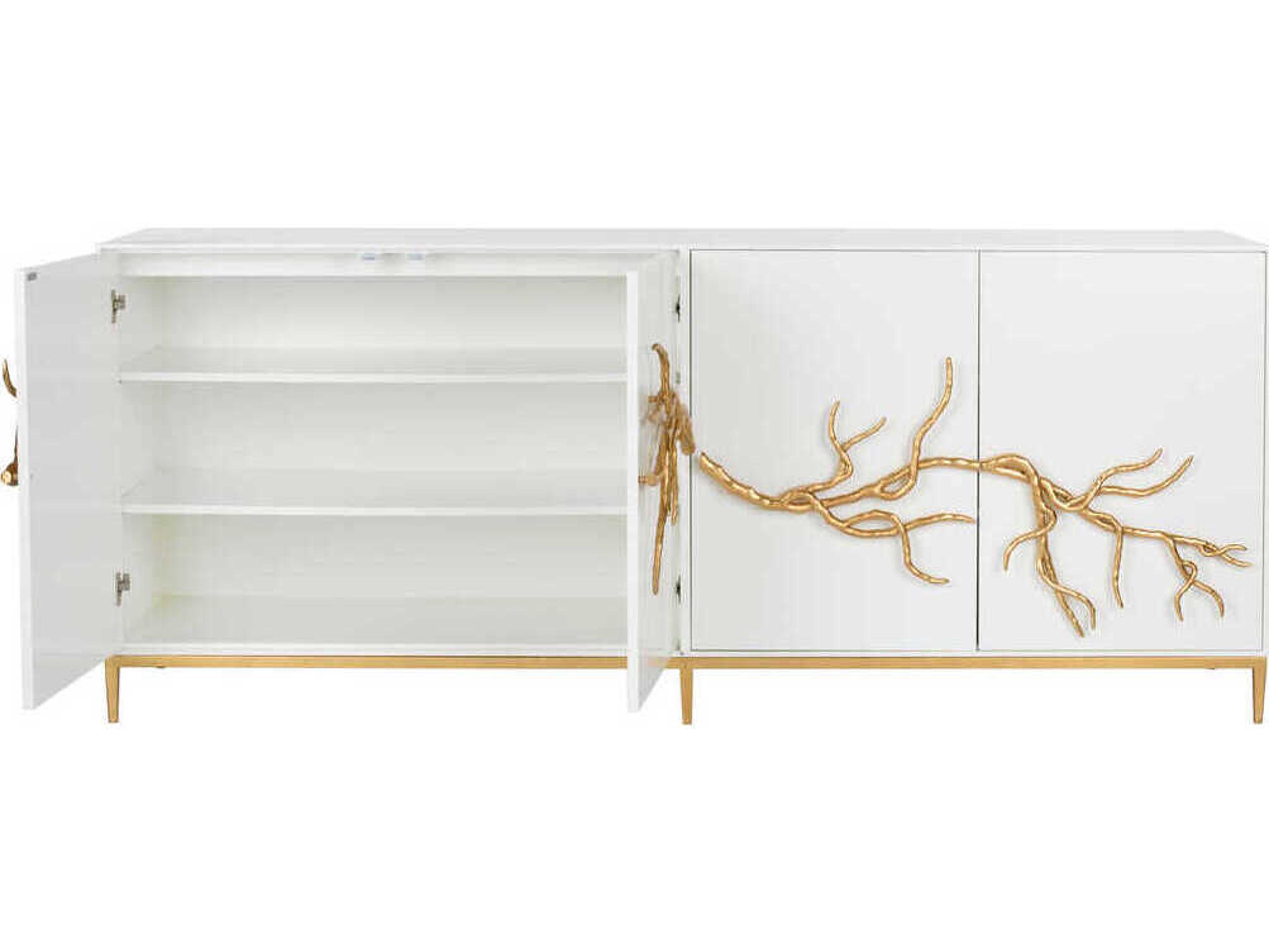 Chelsea House Shayla Copas 84" White Branch Sideboard