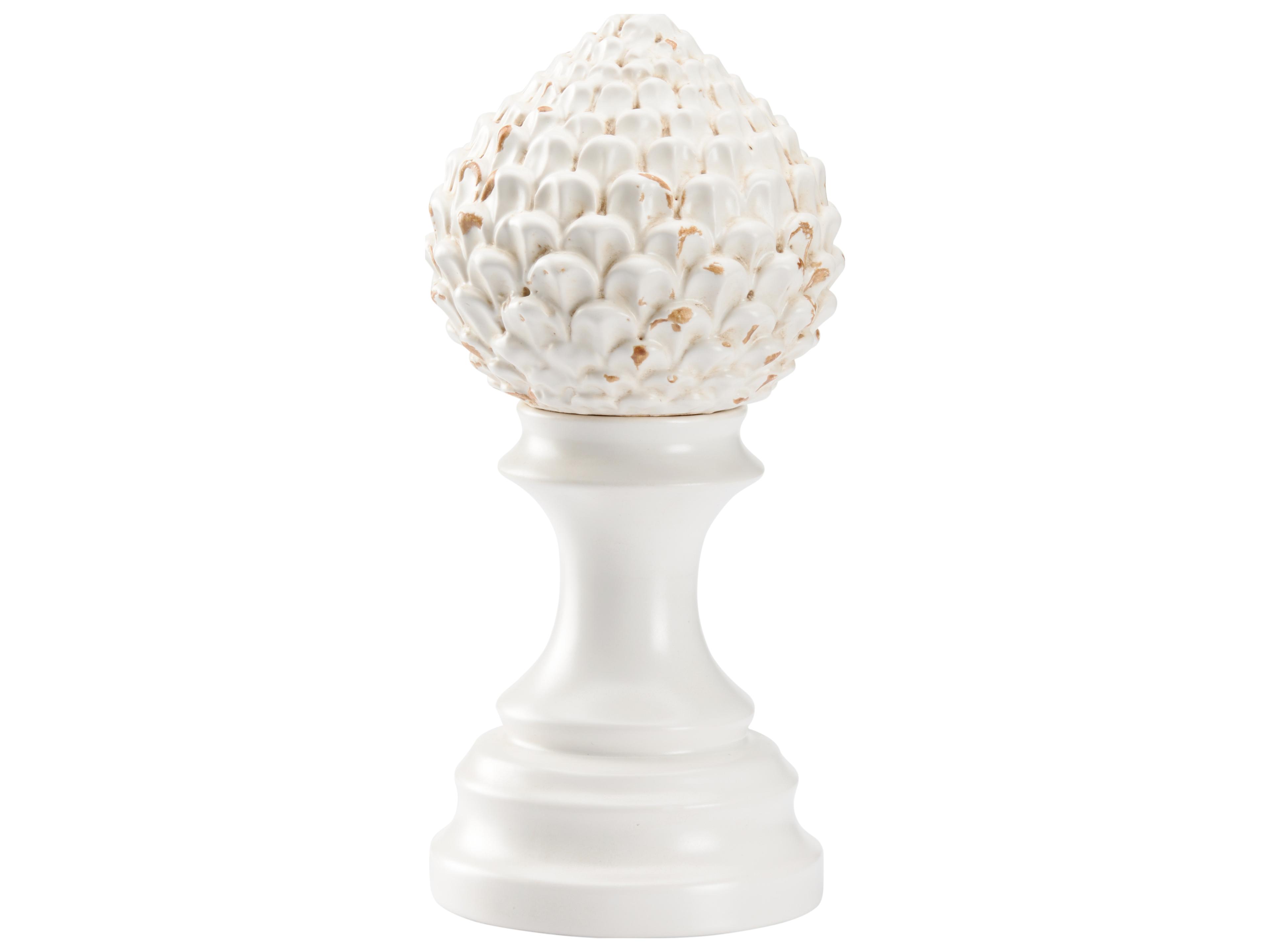 Chelsea House Bill Cain Artichoke White Cream Sculpture