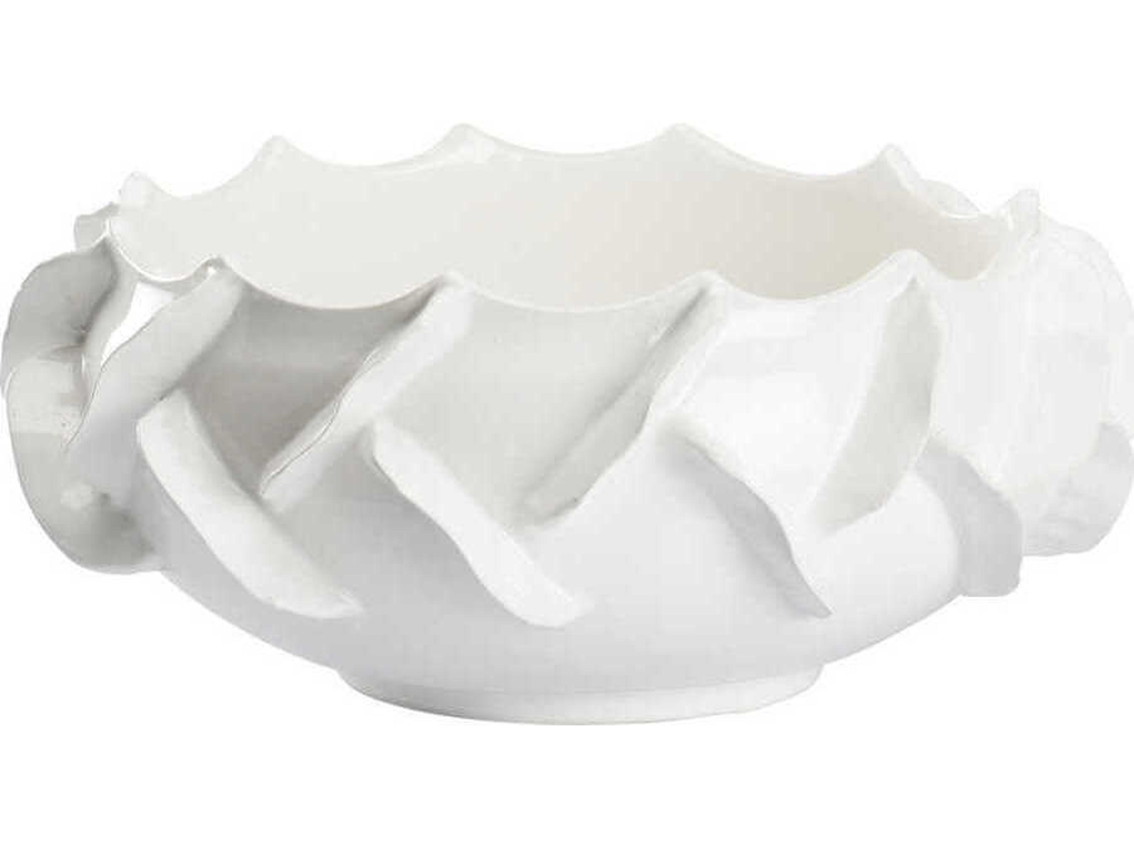 Shard Glossy White Decorative Bowl