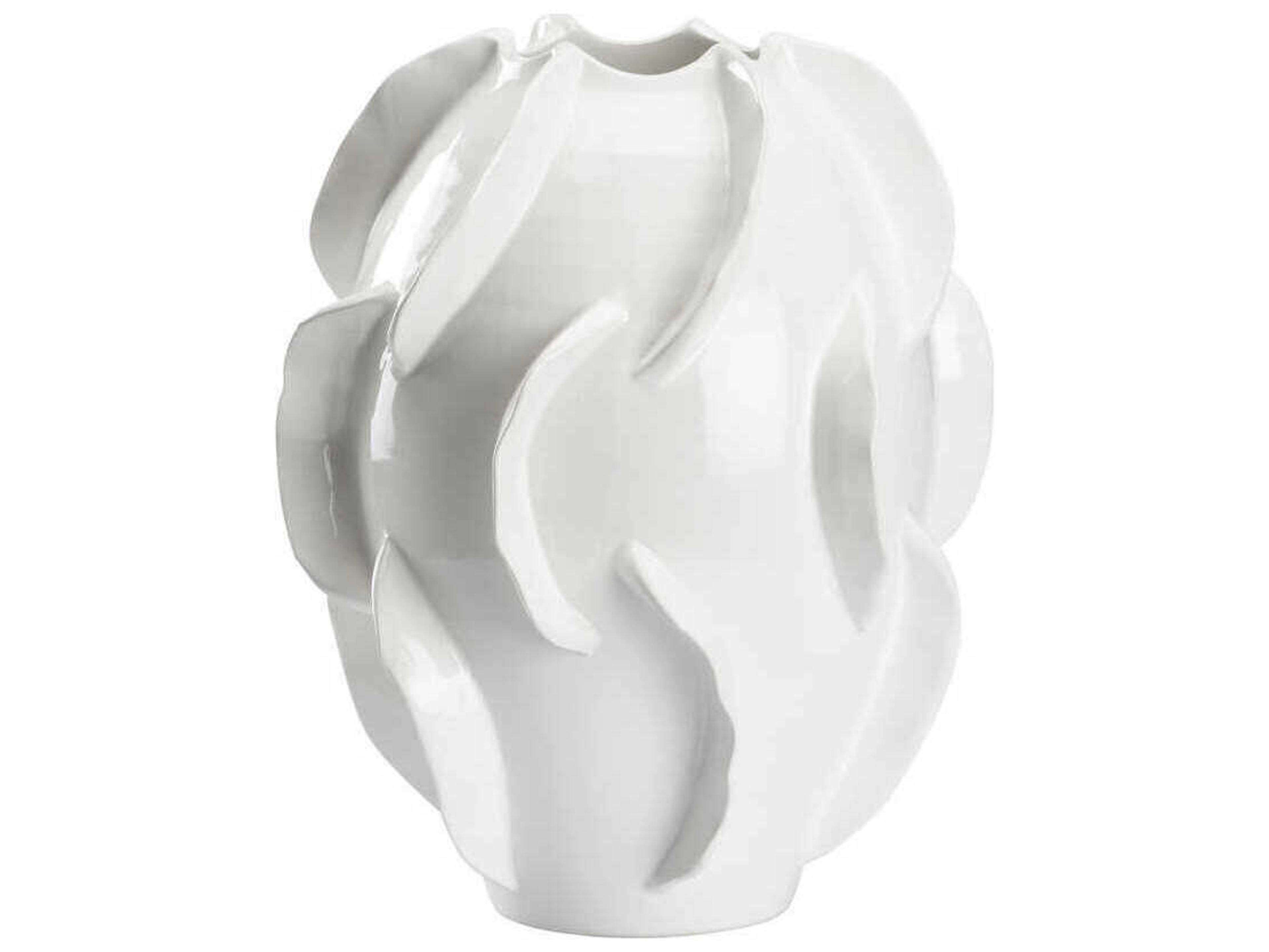 Shard Glossy White Vase